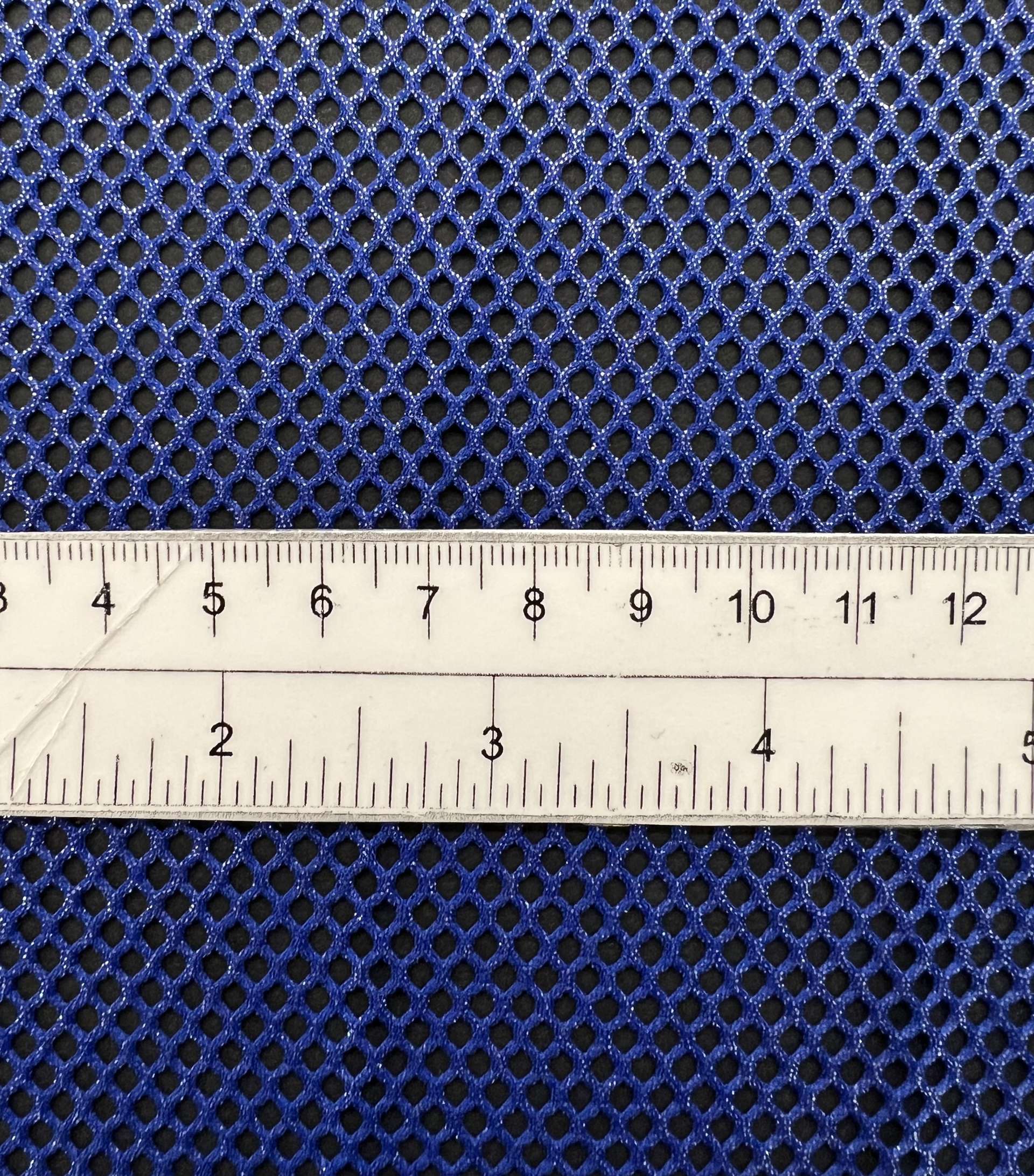 Metallic Silver Foiled Mesh in Royal Blue