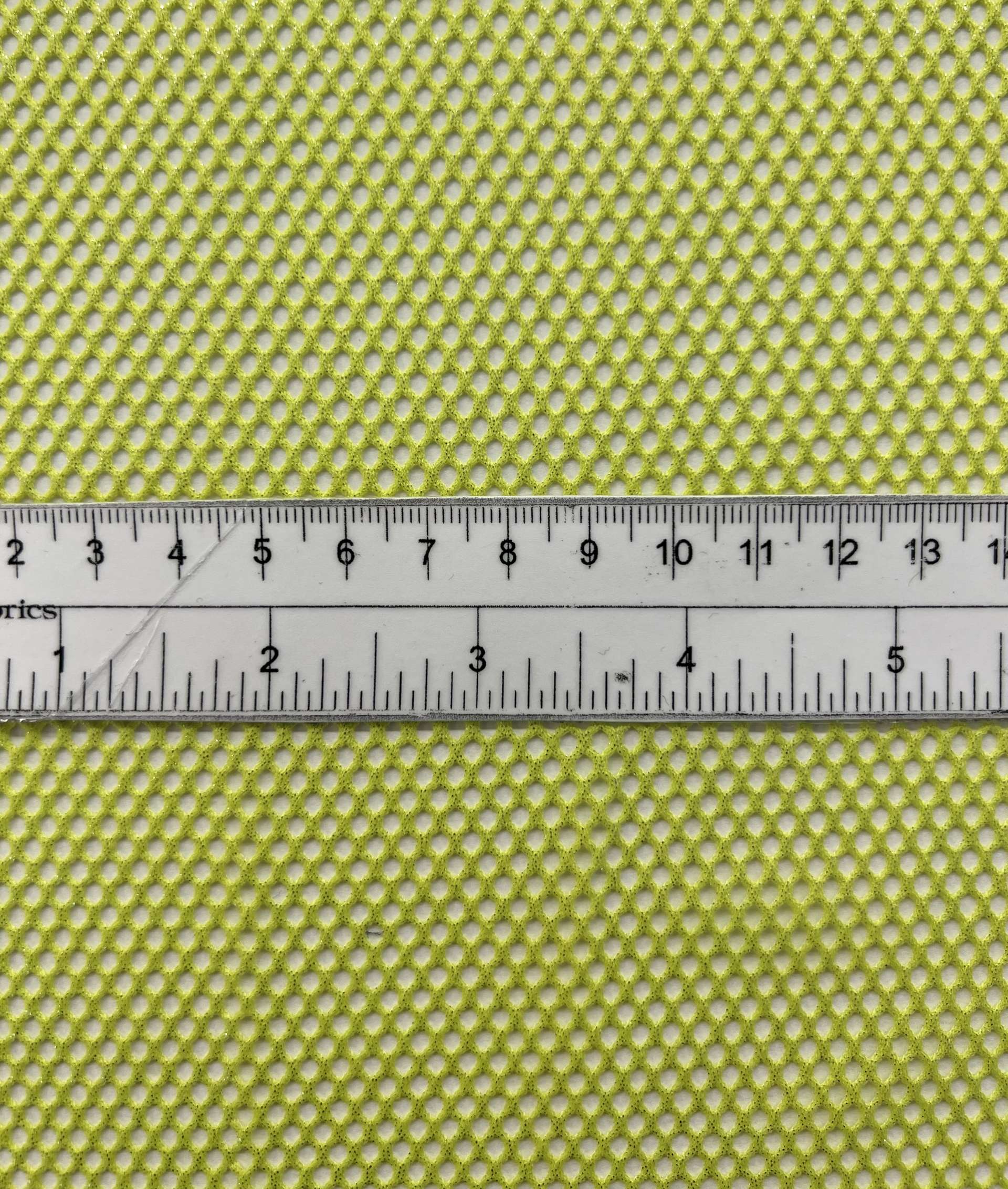 Metallic Silver Foiled Mesh in Neon Lime