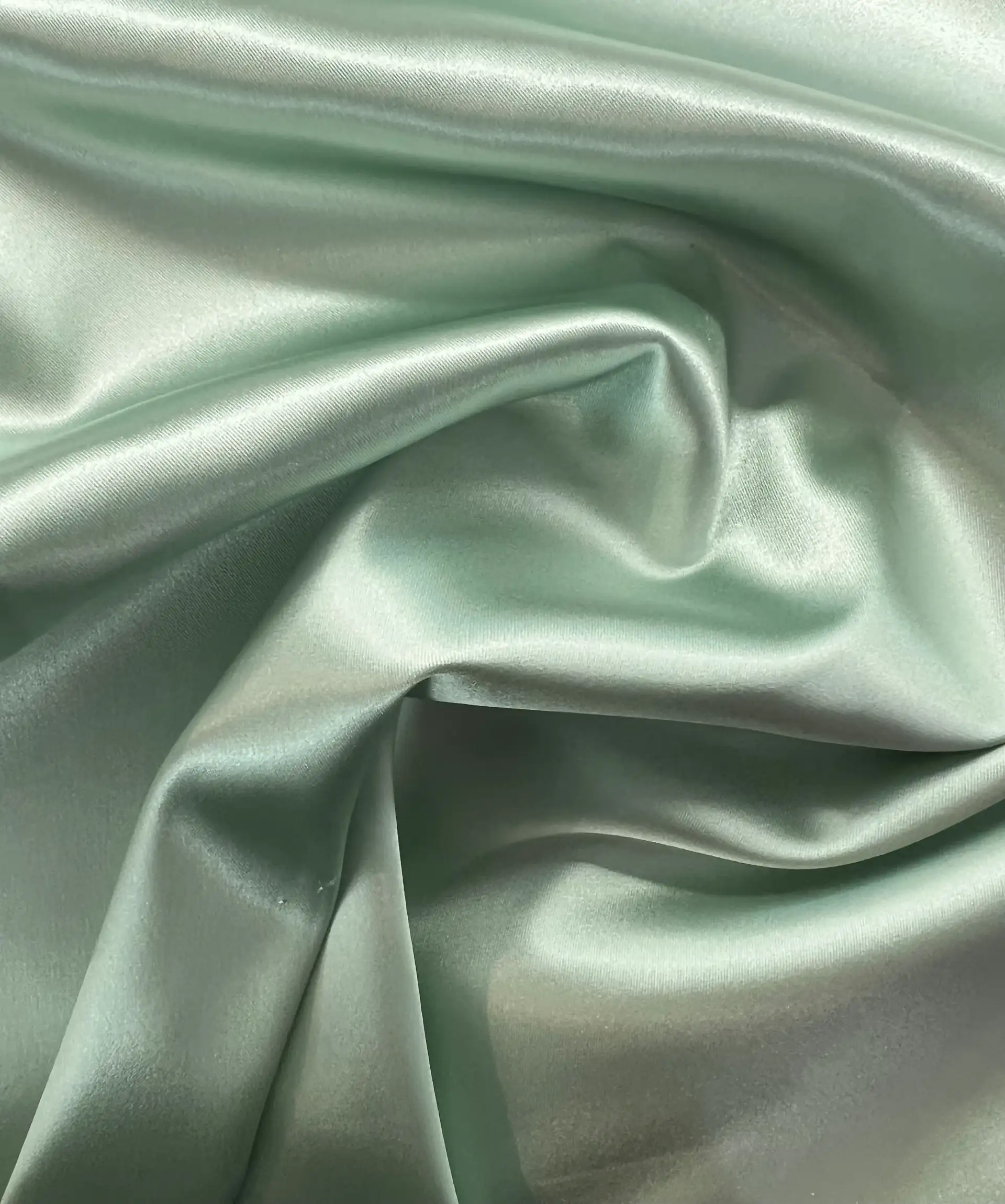 Italian Acetate Stretch Satin in Sea Glass