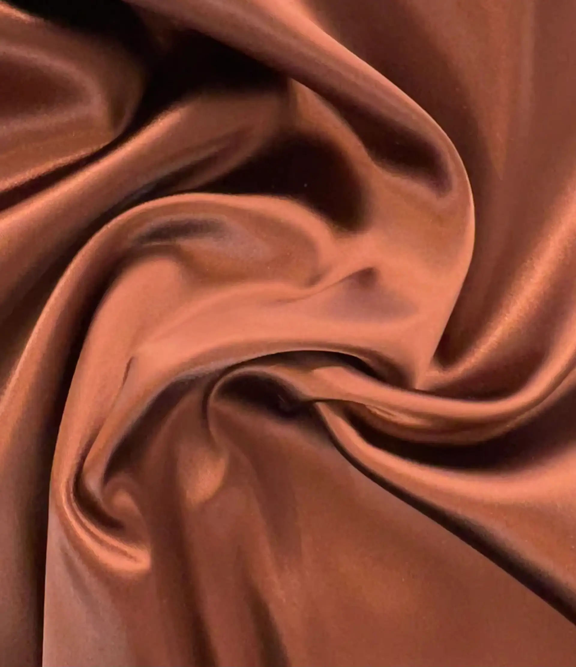 Italian Acetate Stretch Satin in Chestnut