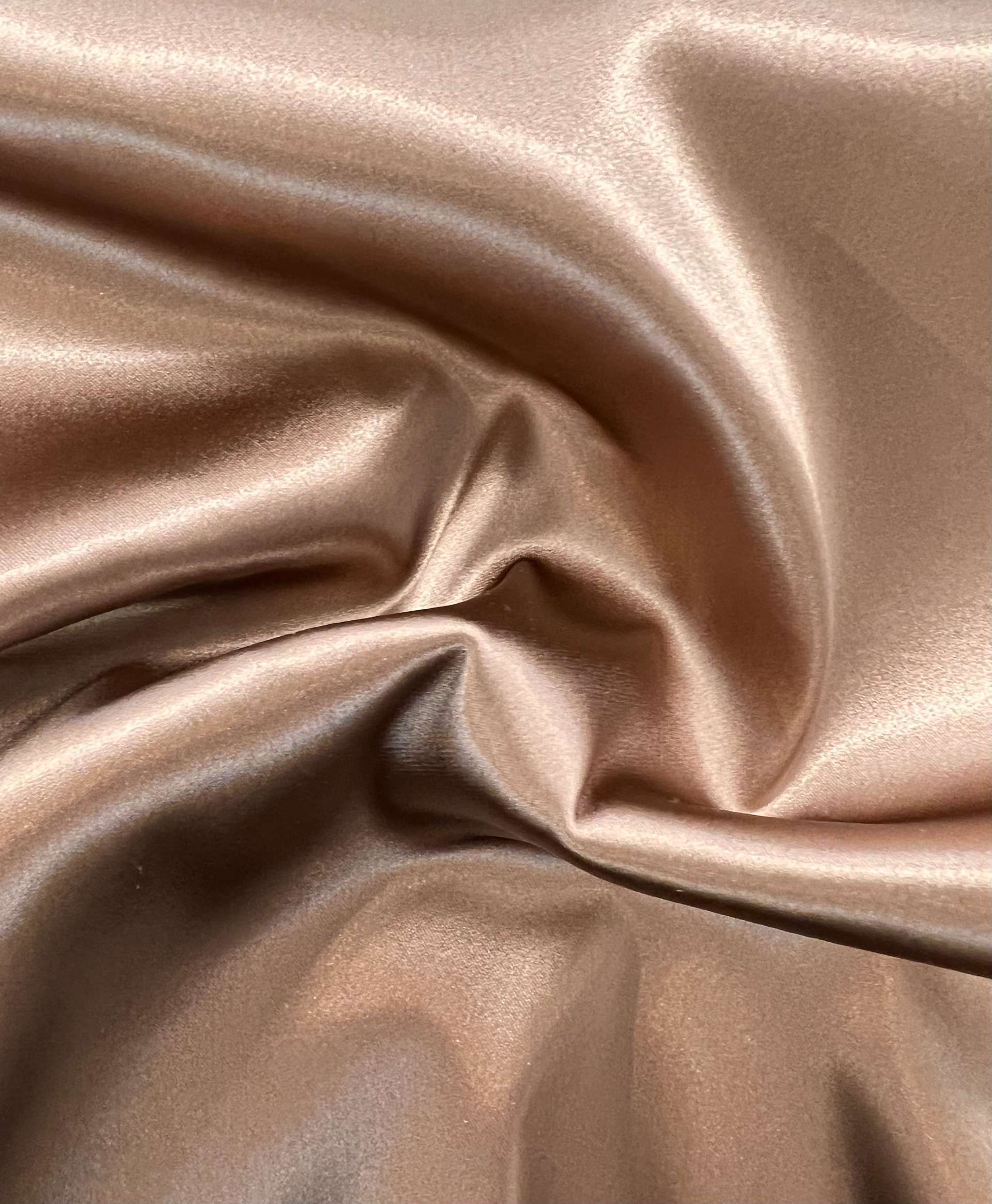 Italian Acetate Stretch Satin in Earth