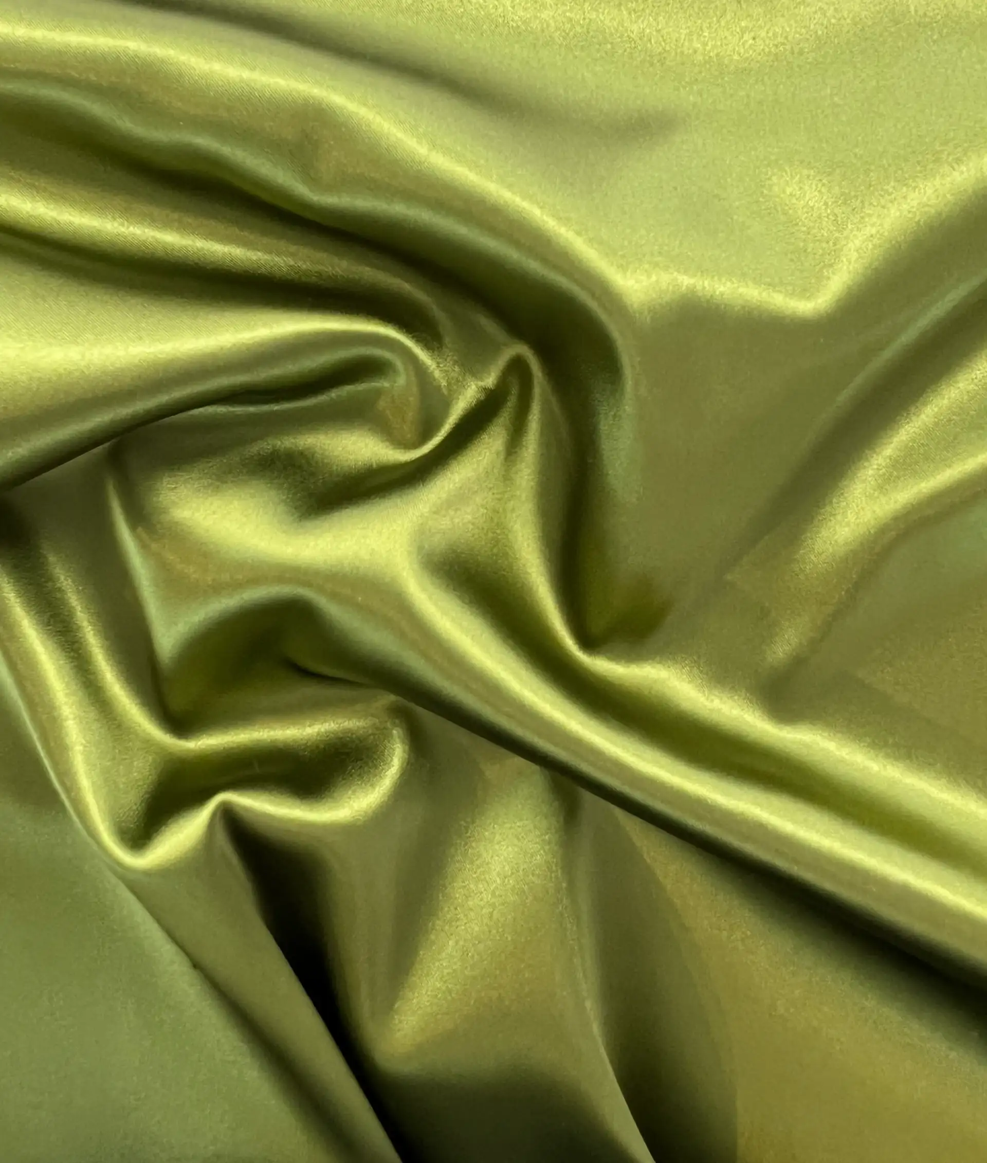 Italian Acetate Stretch Satin in Pickle