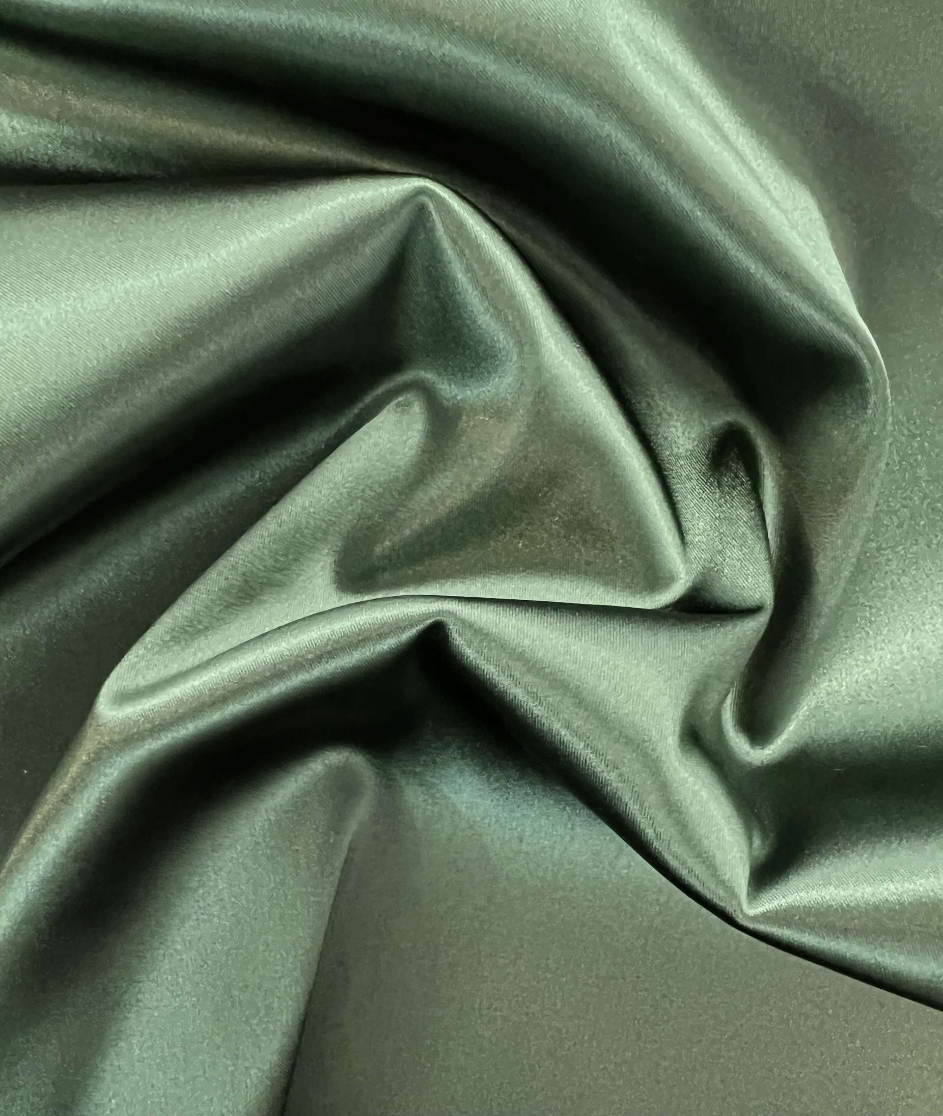 Italian Acetate Stretch Satin in Avocado