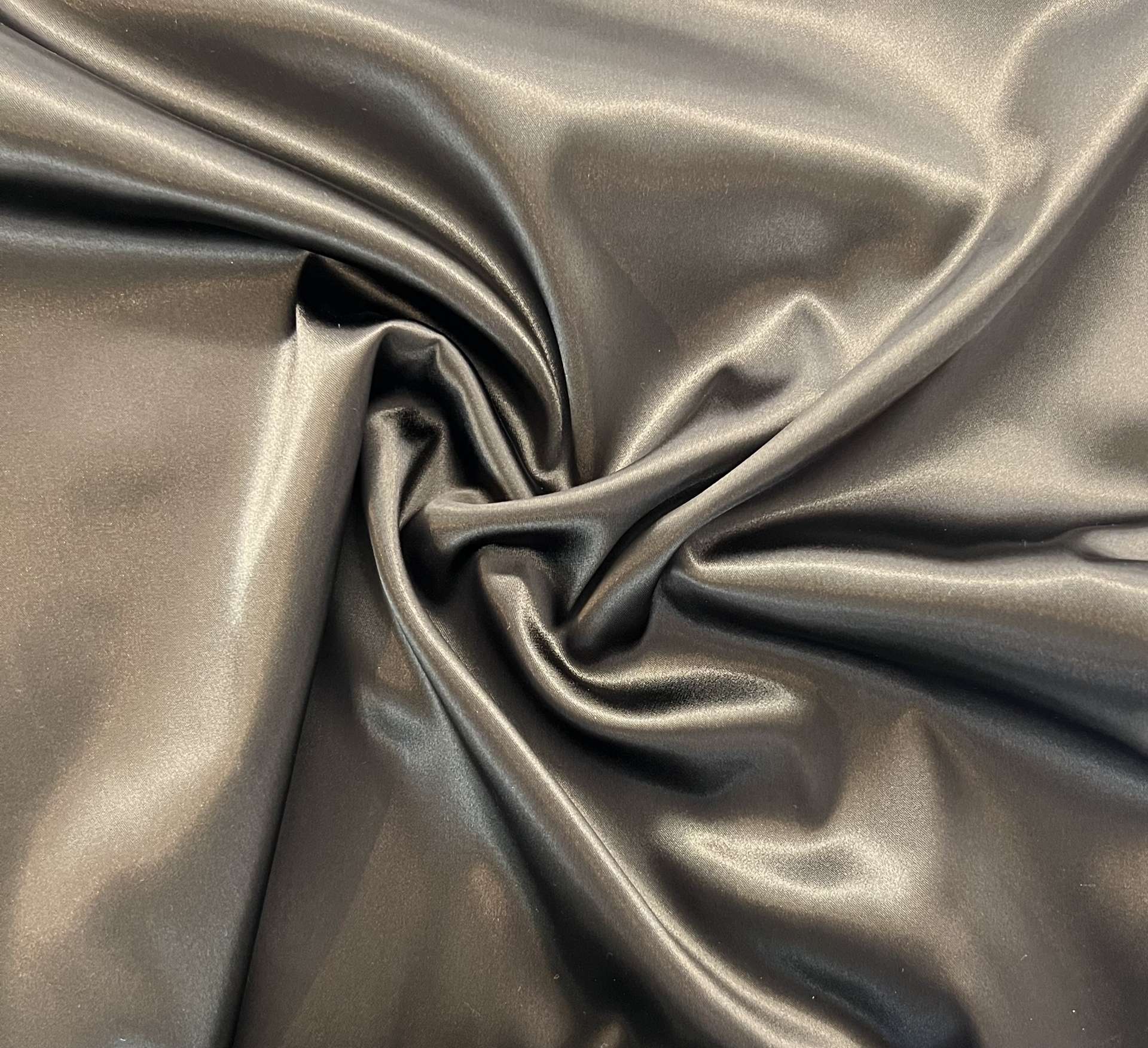 Italian Acetate Stretch Satin in Walnut