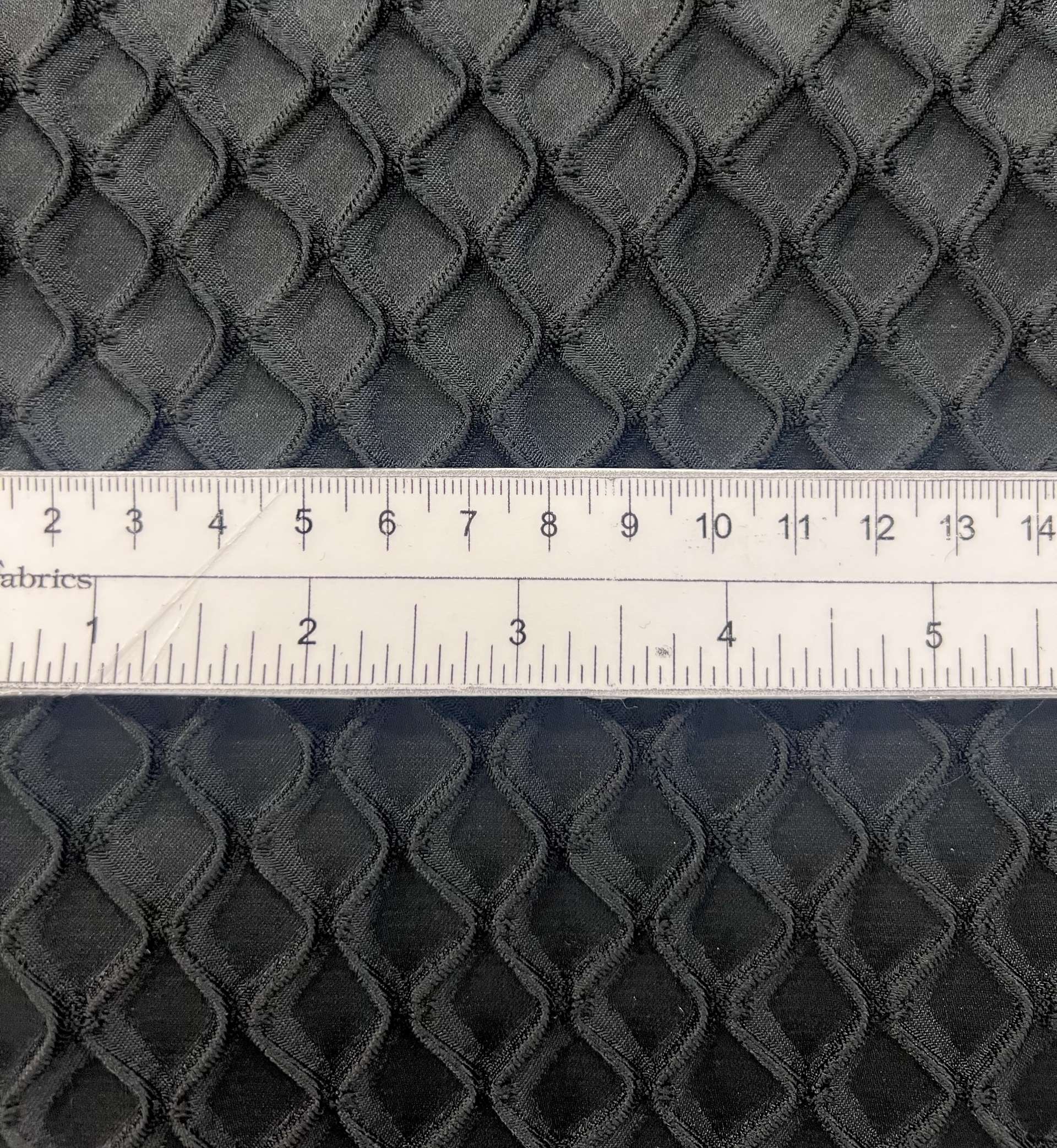 Birdseye Cloqué in Black