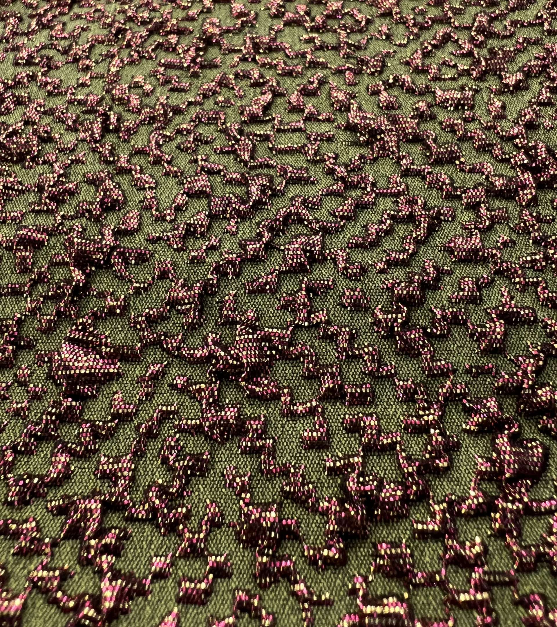 Opalescent Stretch Metallic Brocade in Olive/Bronze