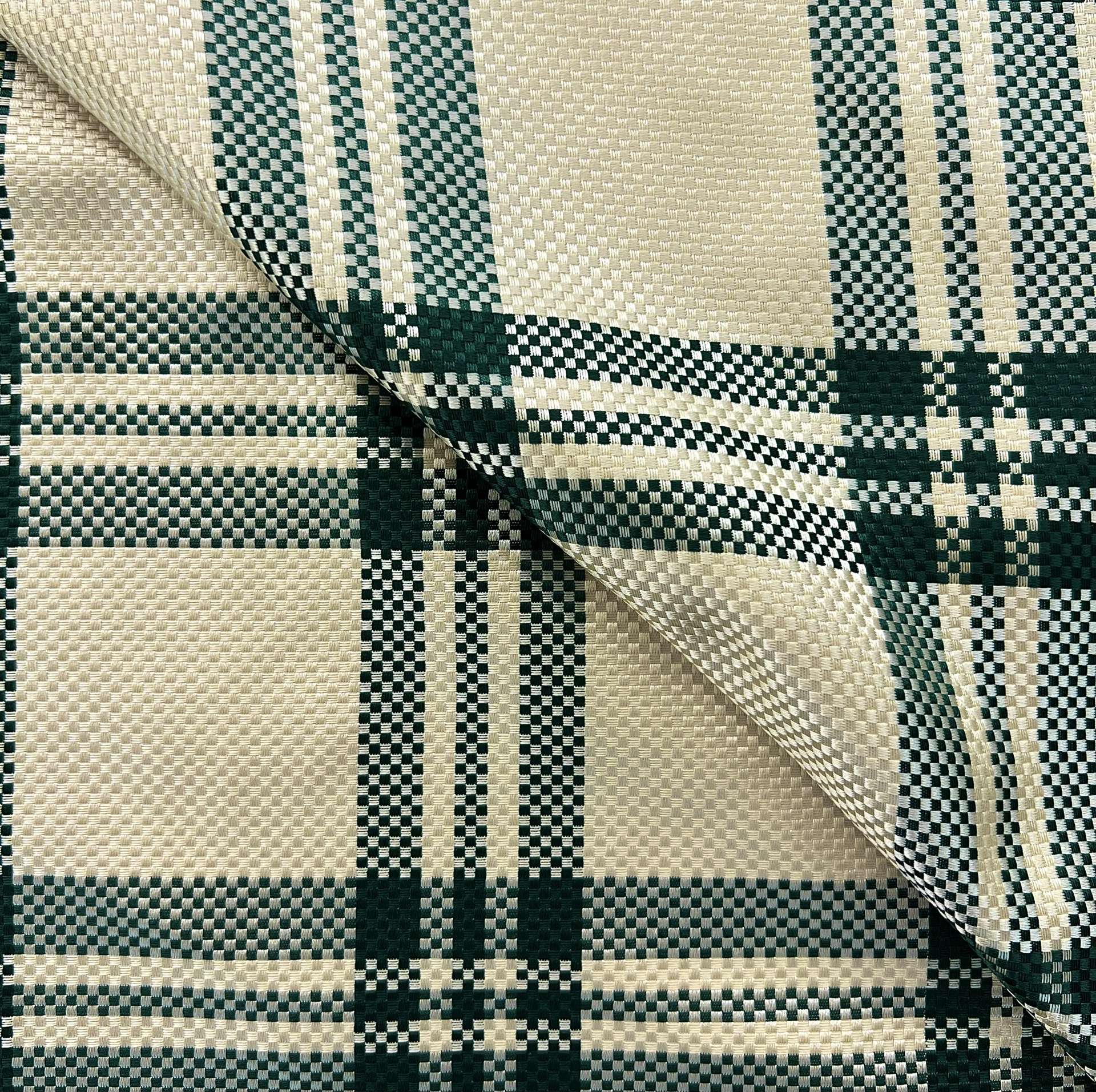 PURE SILK BASKETWEAVE PLAID