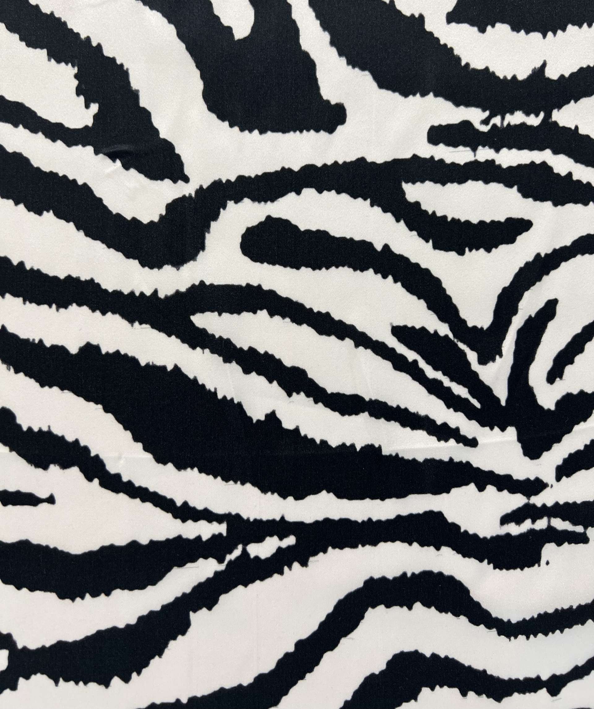 Printed Silk Charmeuse in Zebra