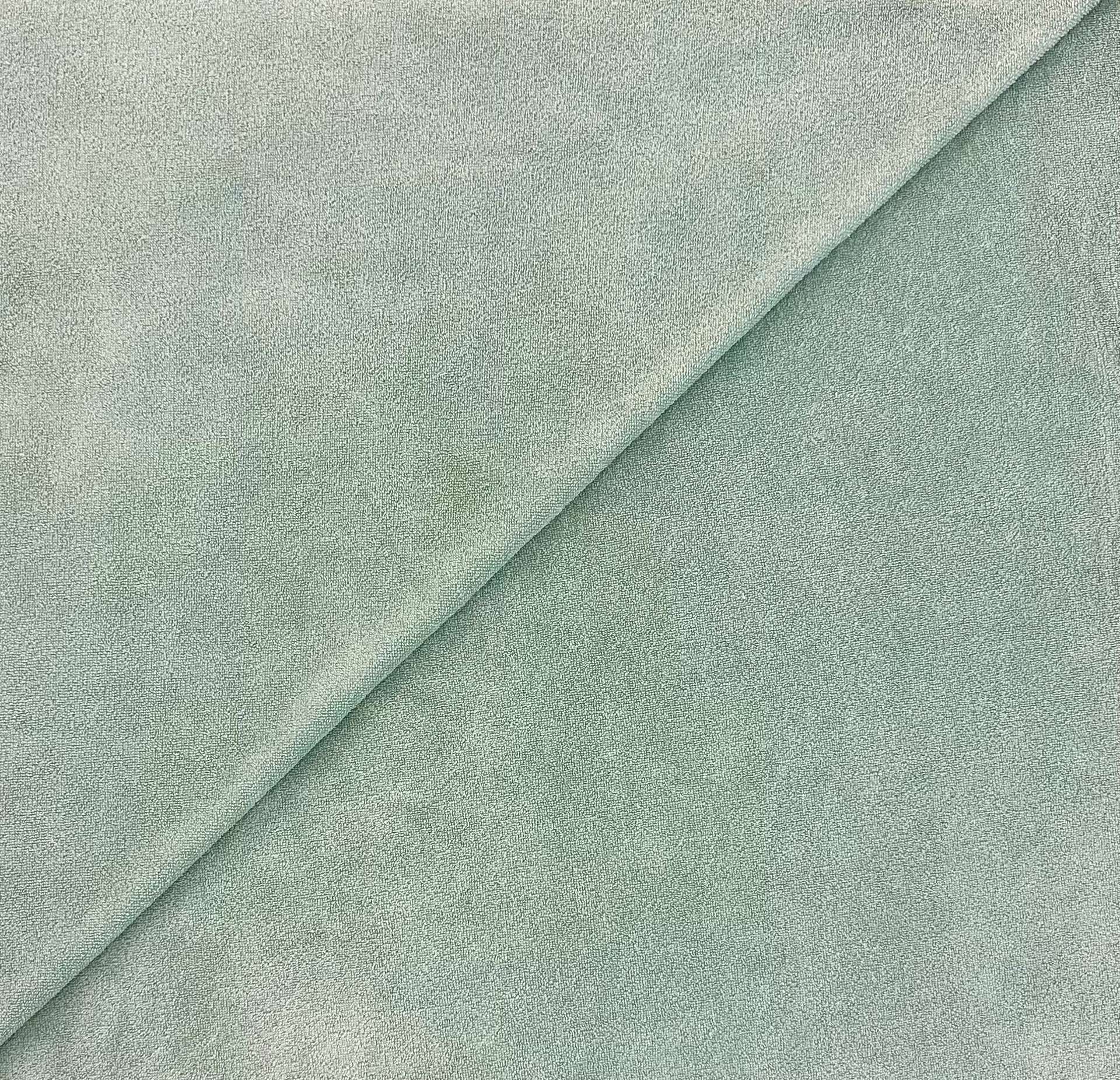 Cotton Knit Terry in Seafoam