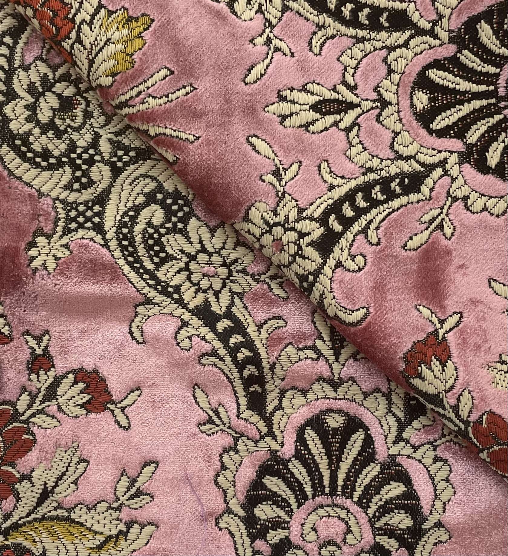 Made in Italy Cotton/Rayon/Polyester Cut Velvet