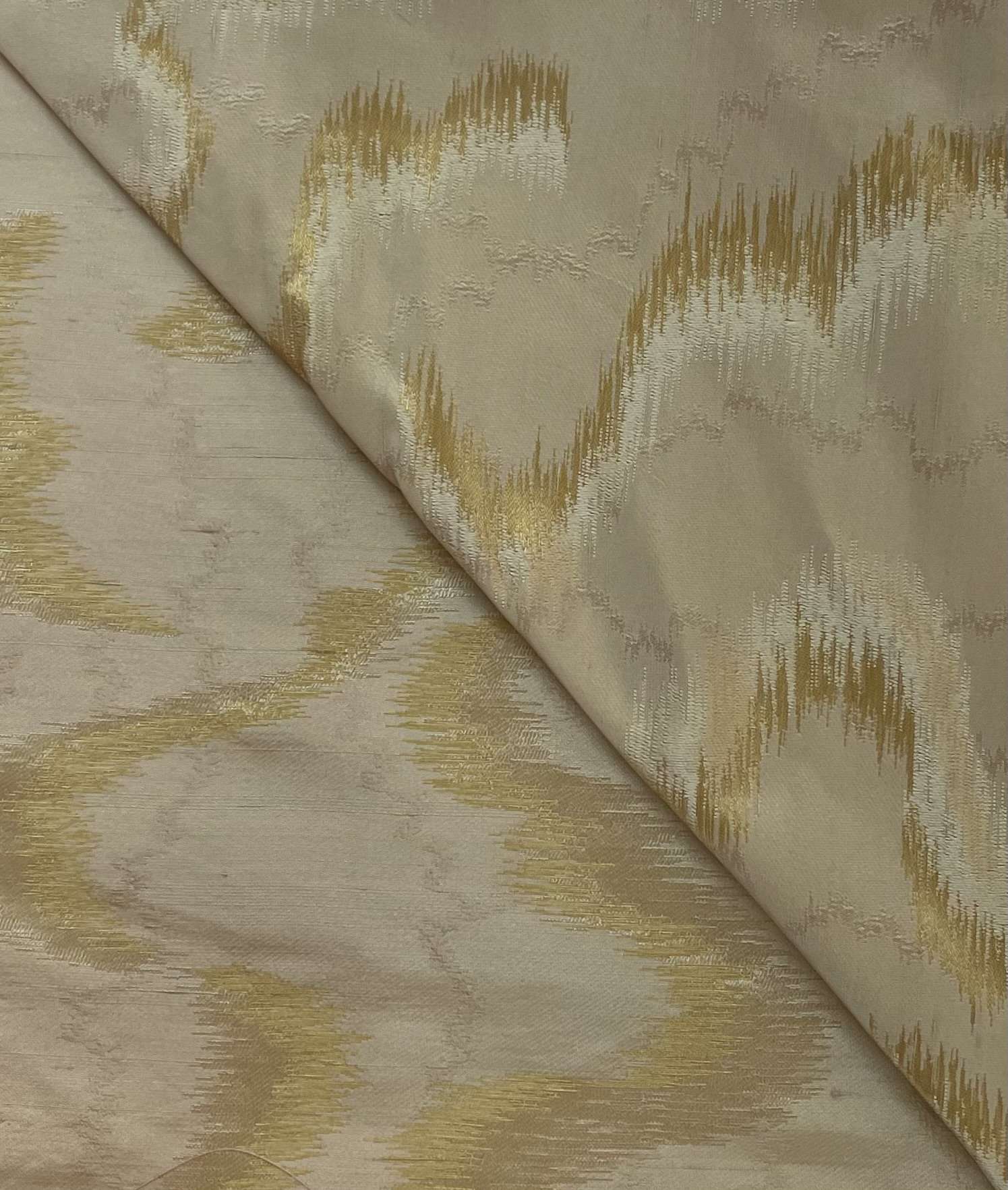 100% Silk Brocade in Gold