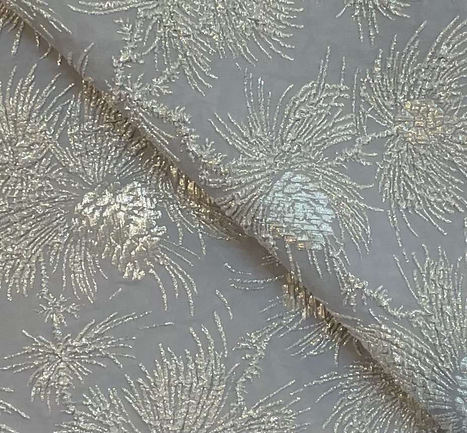 Made in France Stretch Metallic Brocade