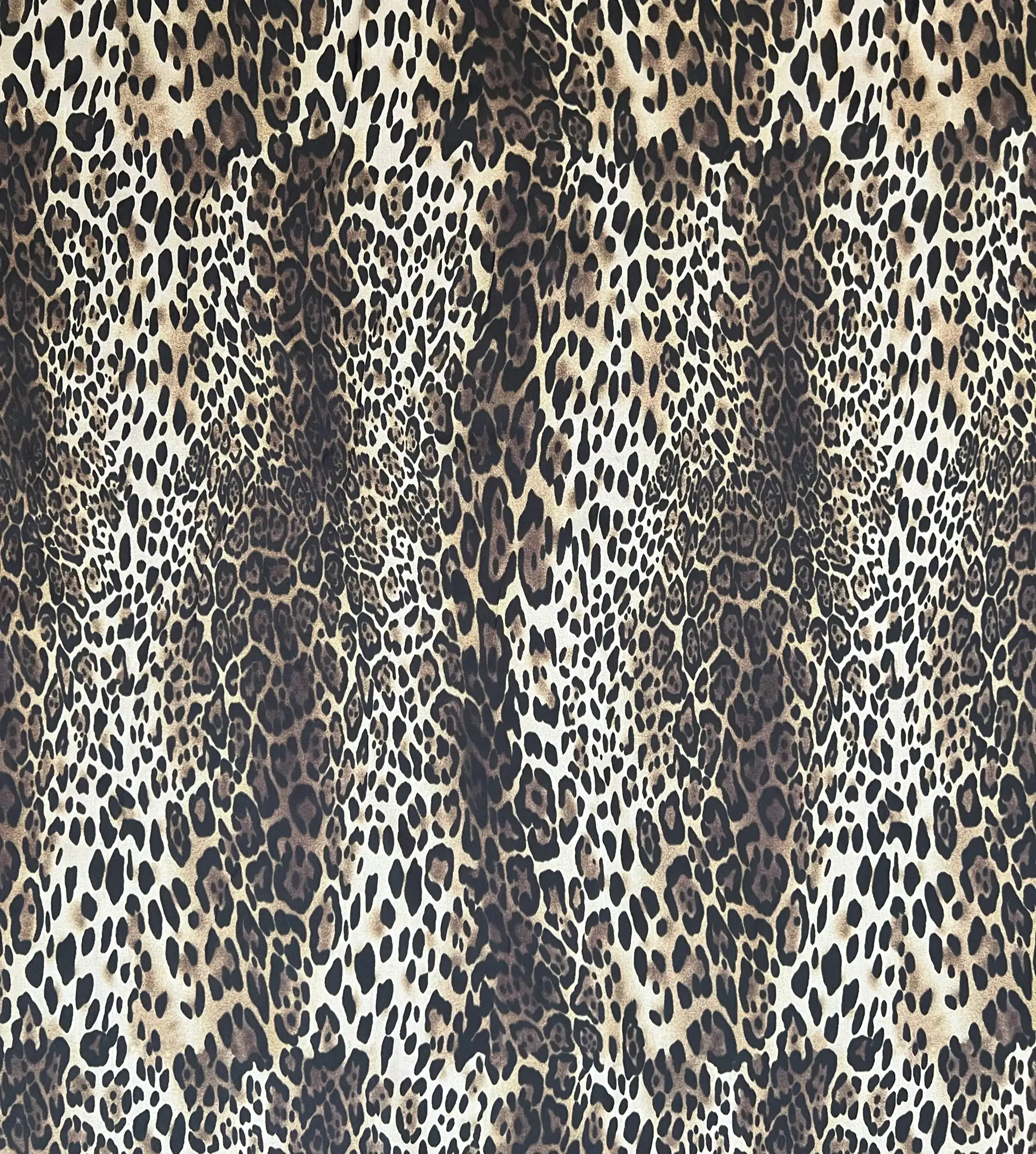 Printed Silk Chiffon in Leopard