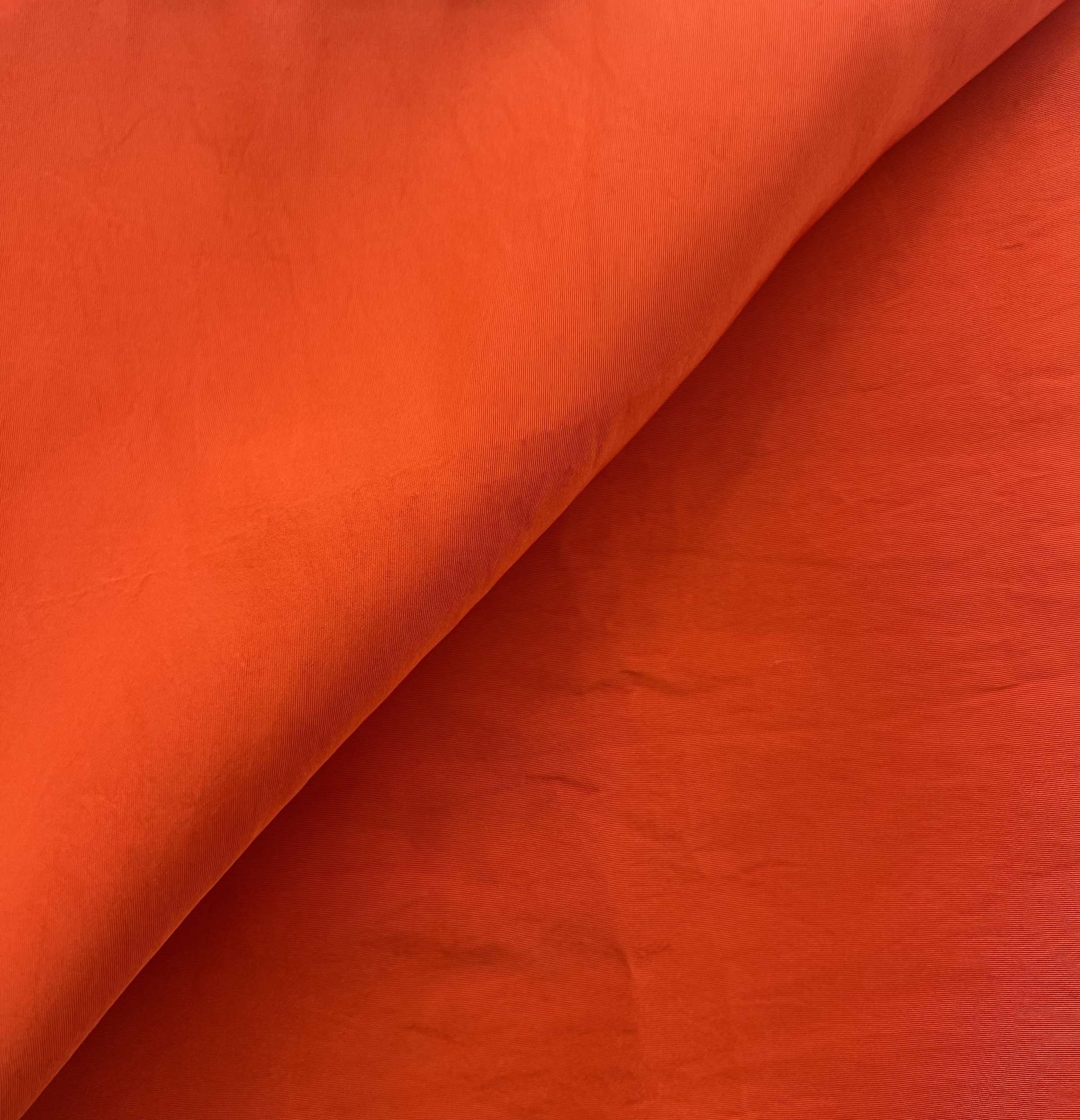 Washed Silk Gros de Londres in Orange