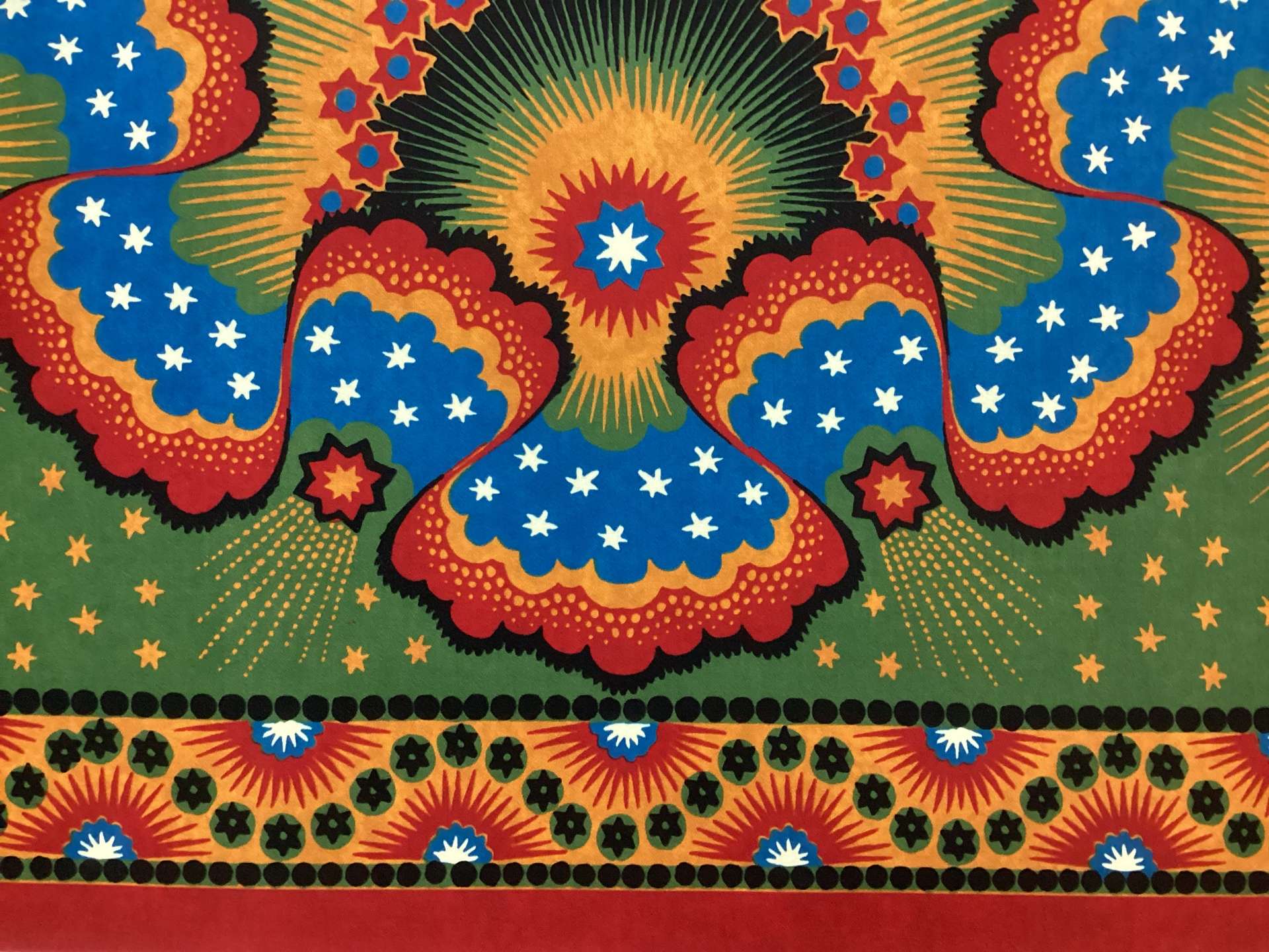 Silk & Wool in Matt Jewel Tones Printed 