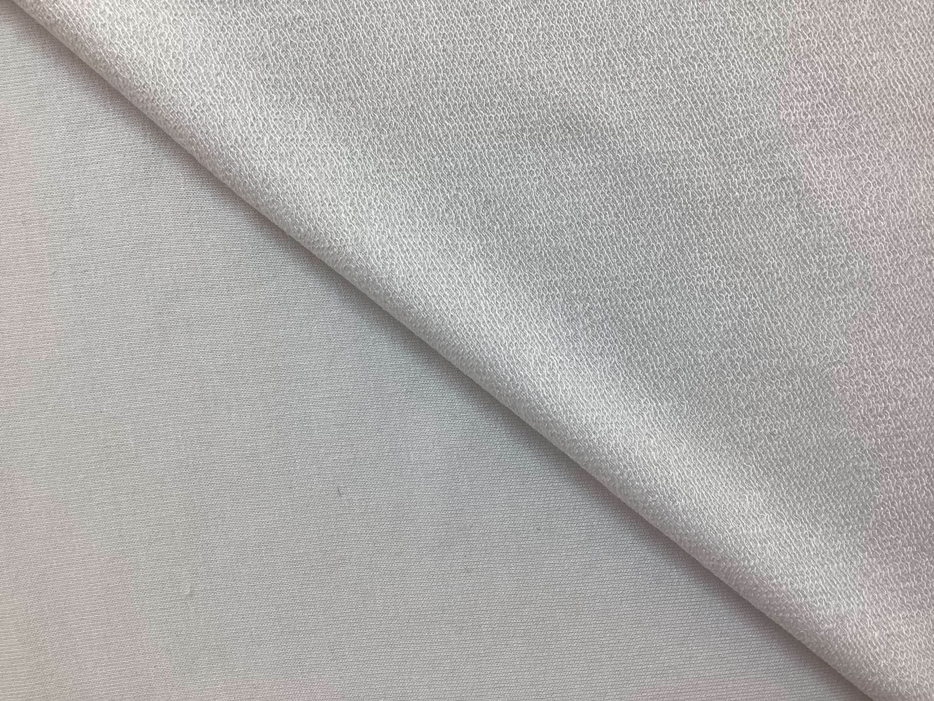 Cotton, Rayon & Lycra French Terry In White