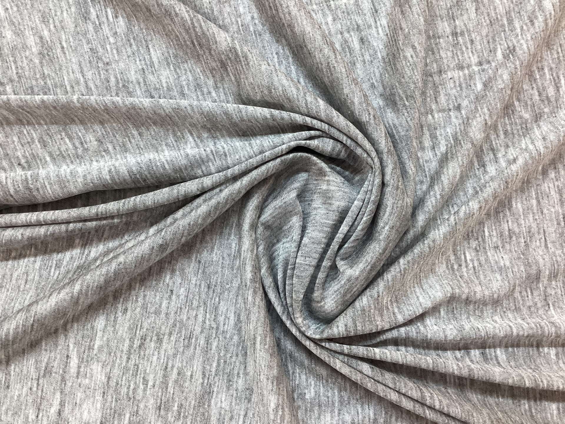 Italian Modal Jersey Knit in Light Heather Grey 