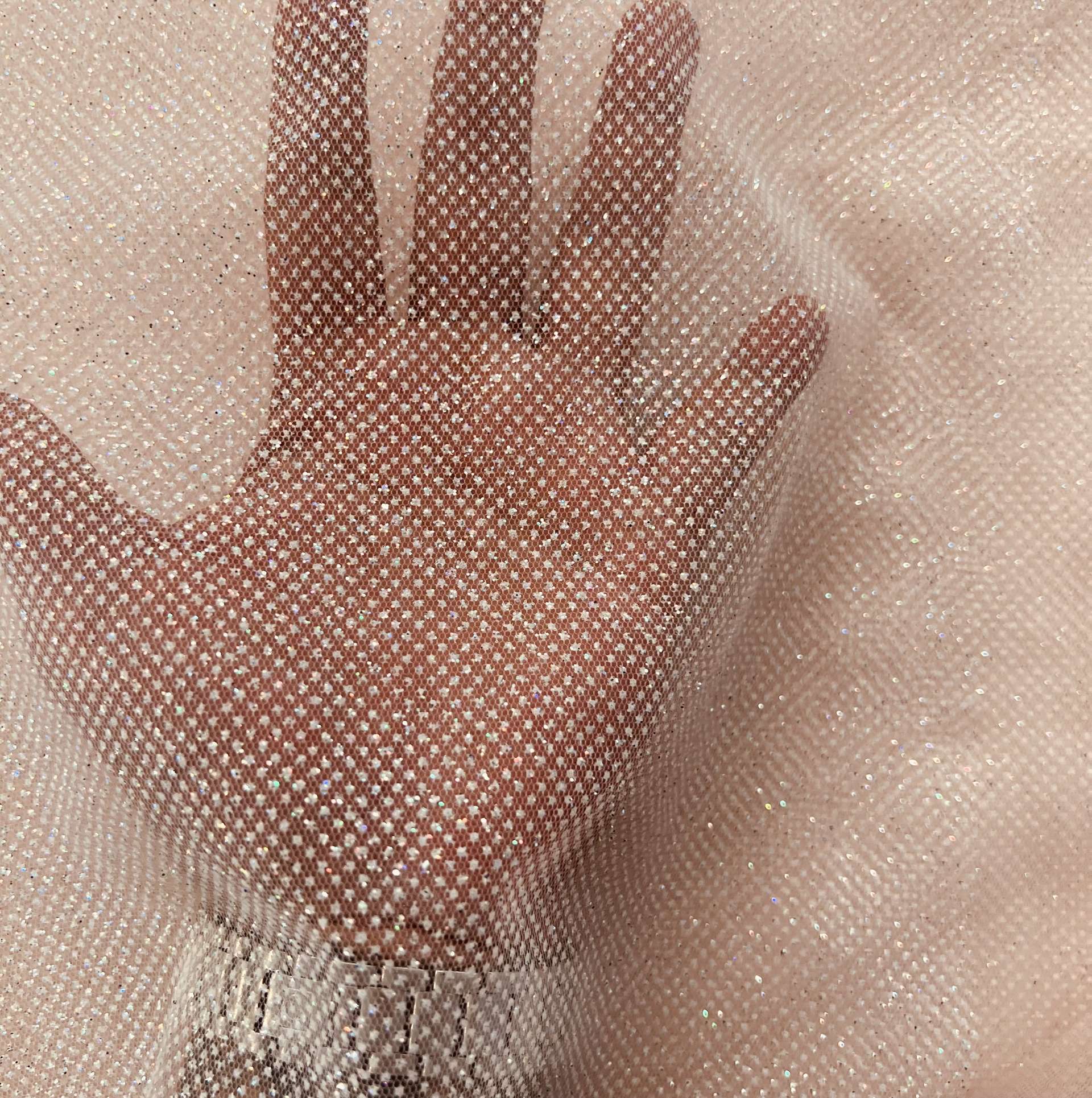Glitter Tulle in Blush