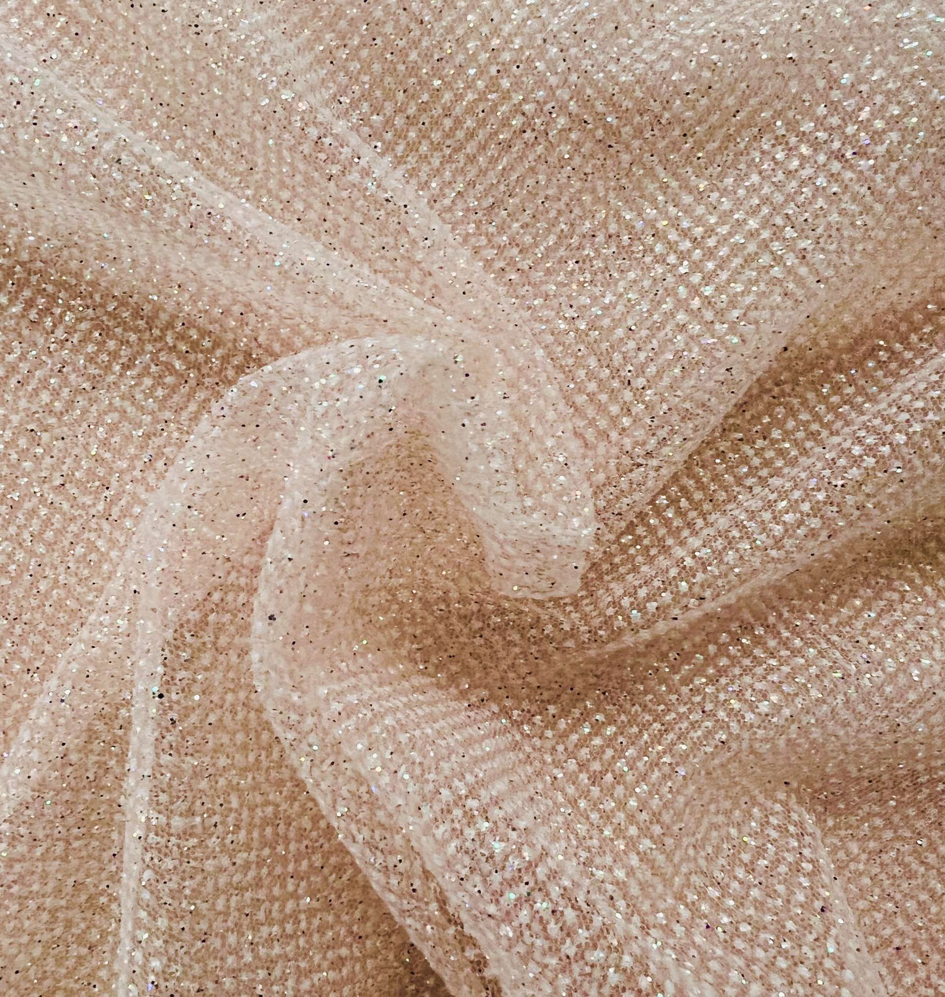 Glitter Tulle in Blush