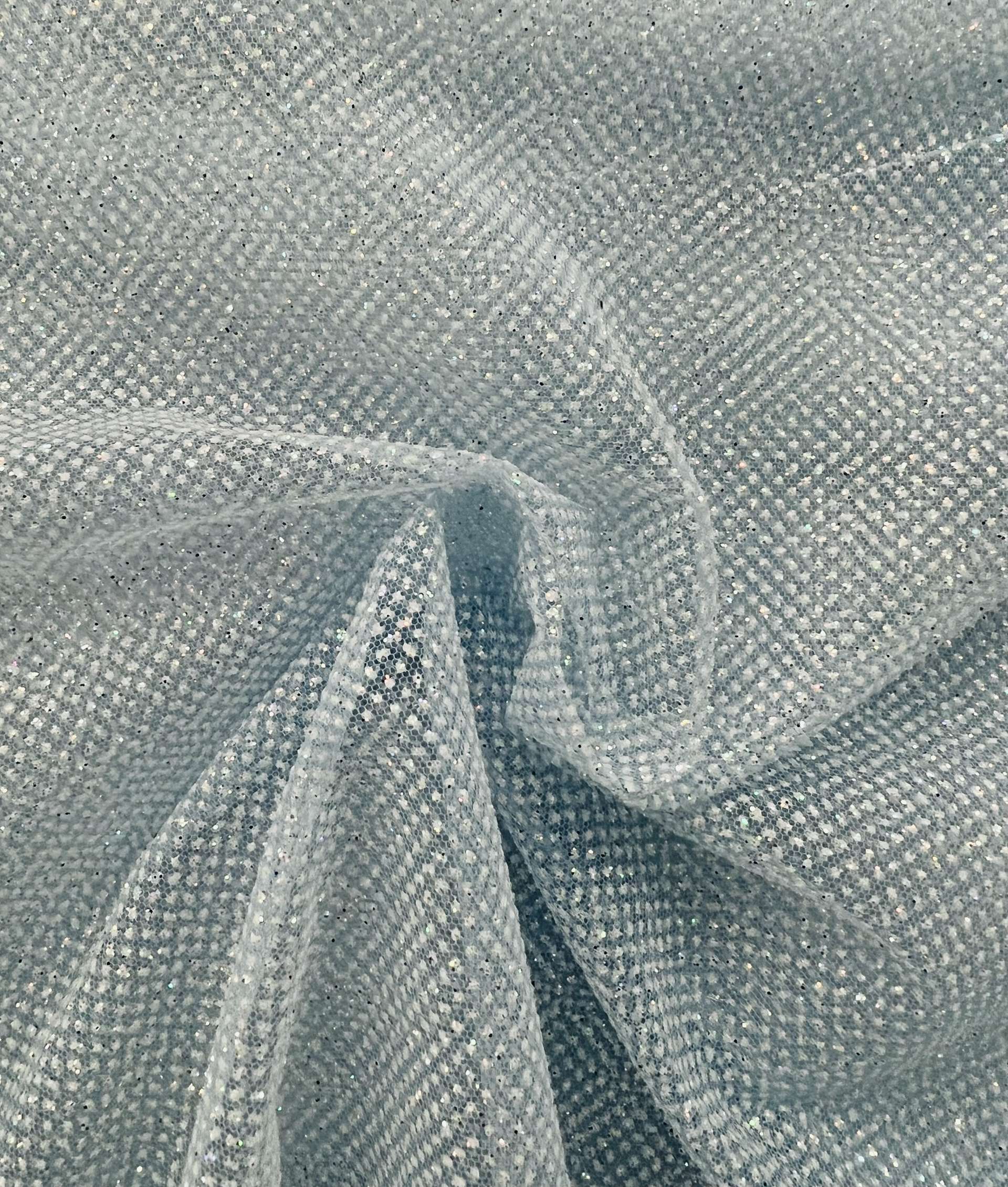 Glitter Tulle in Baby Blue