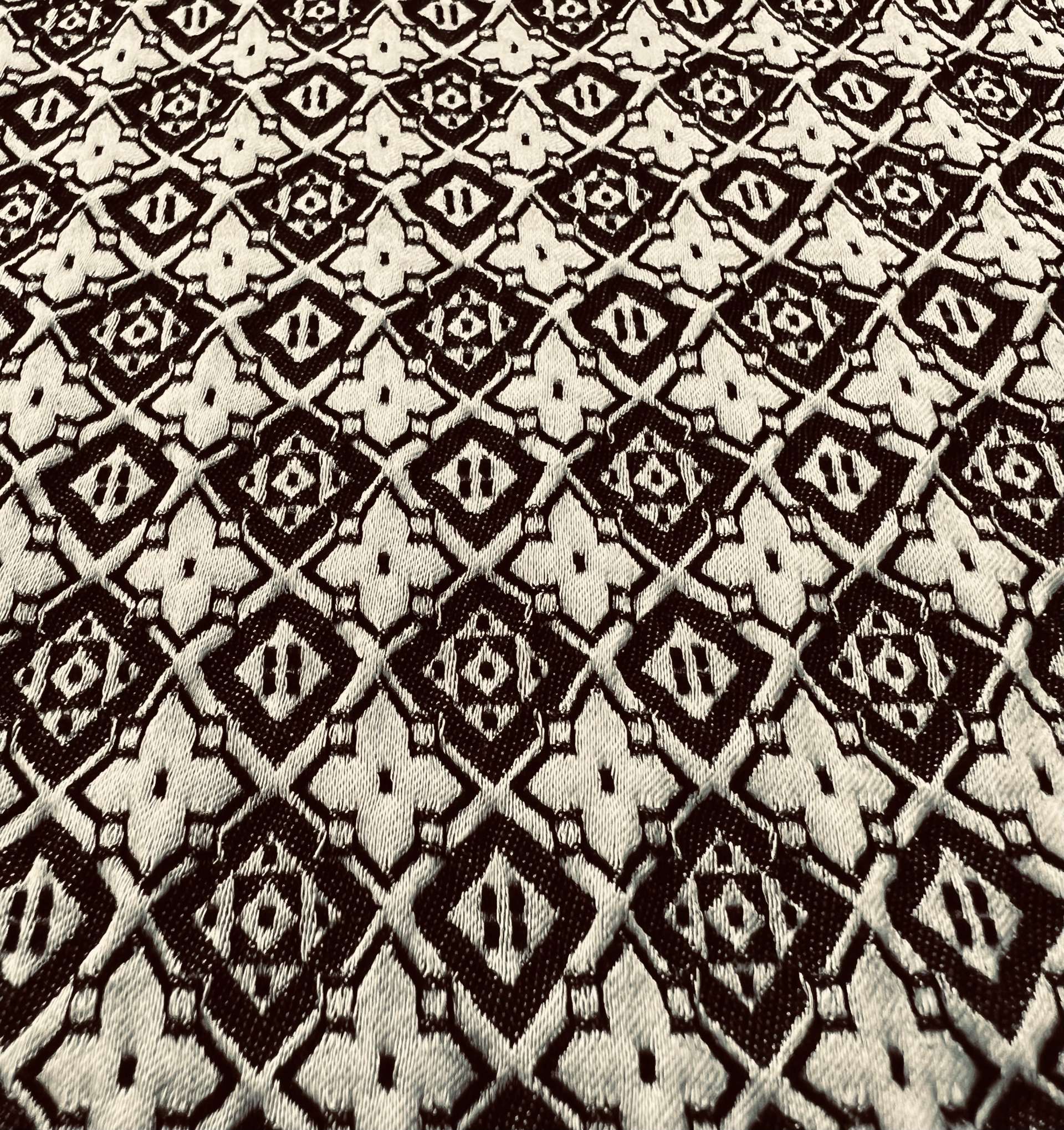Stretch Rayon Brocade in Black & White