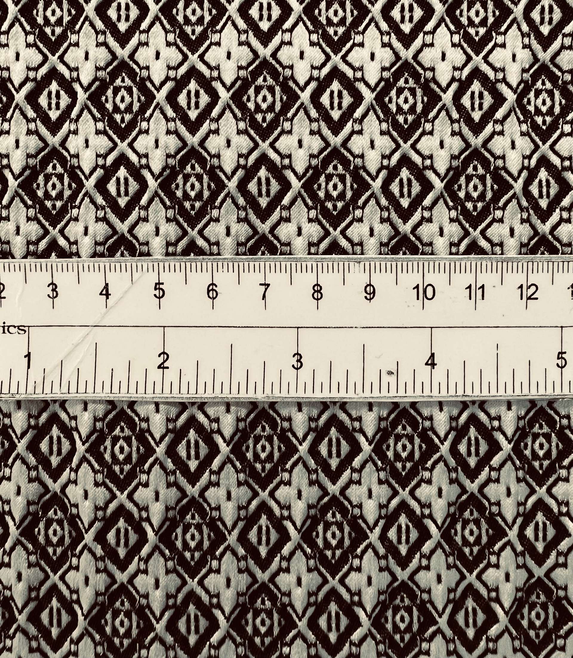 Stretch Rayon Brocade in Black & White