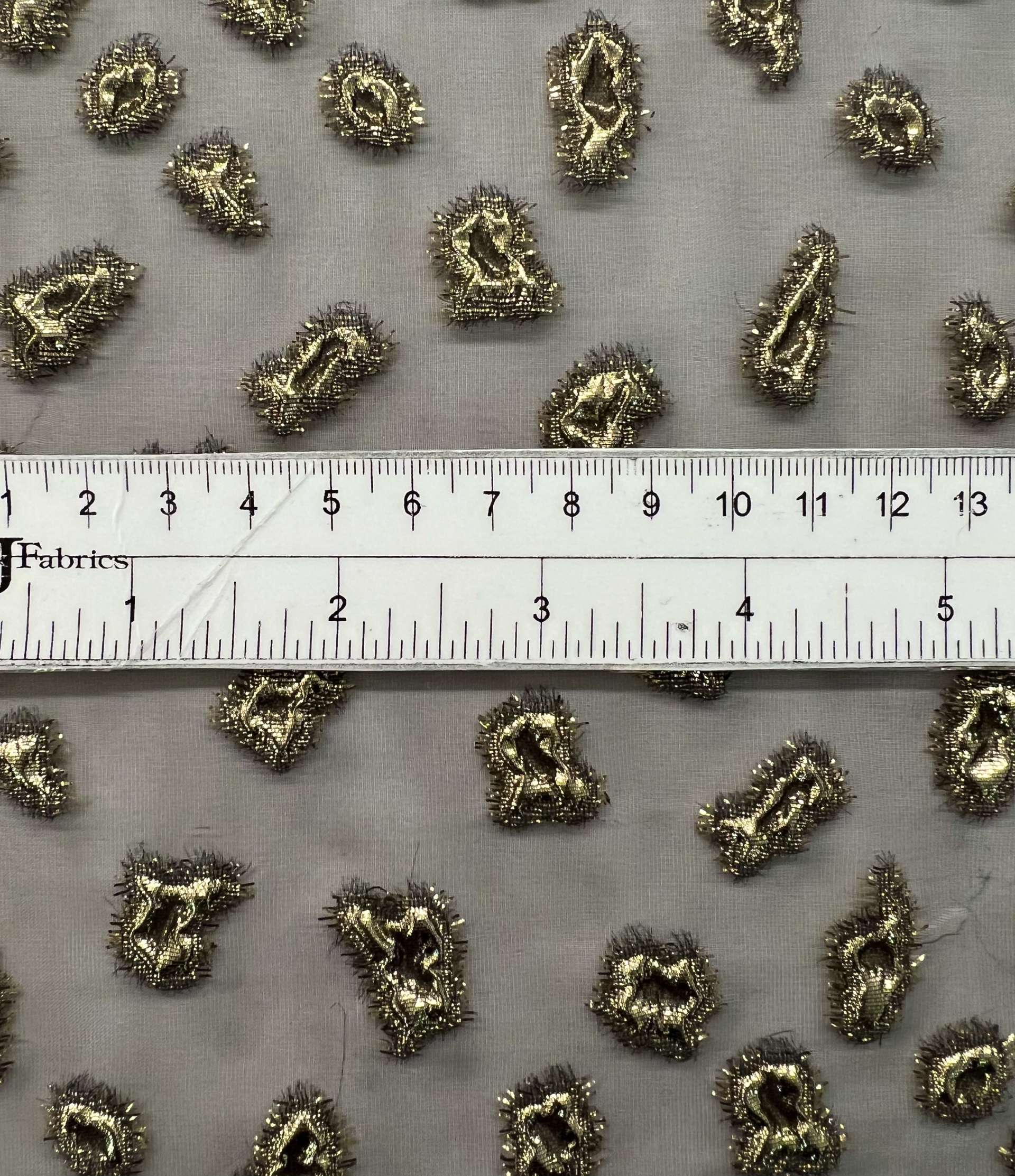 Metallic Fil Coupé Polyester Organza 