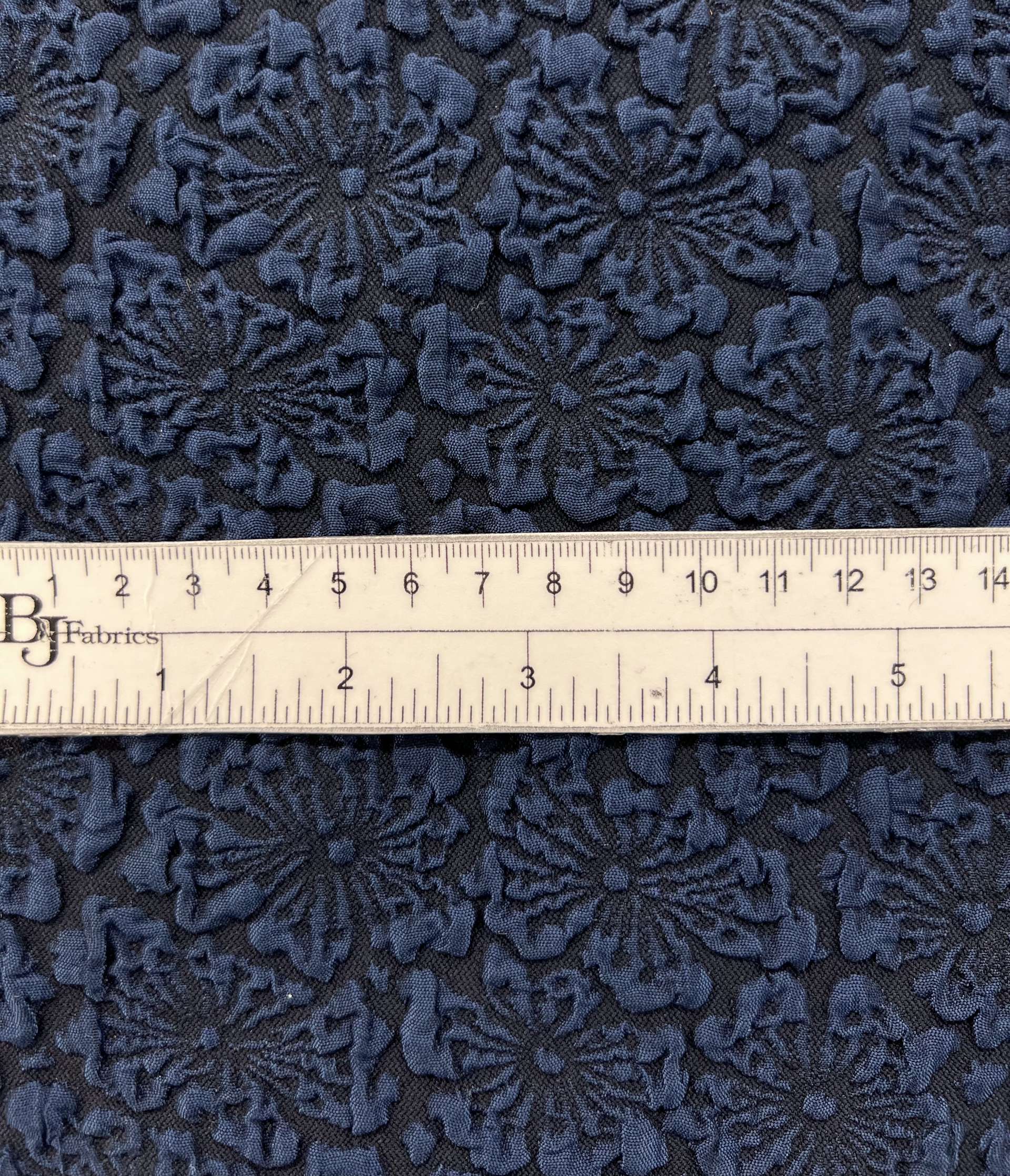 Stretch Mattelassé Brocade in Navy