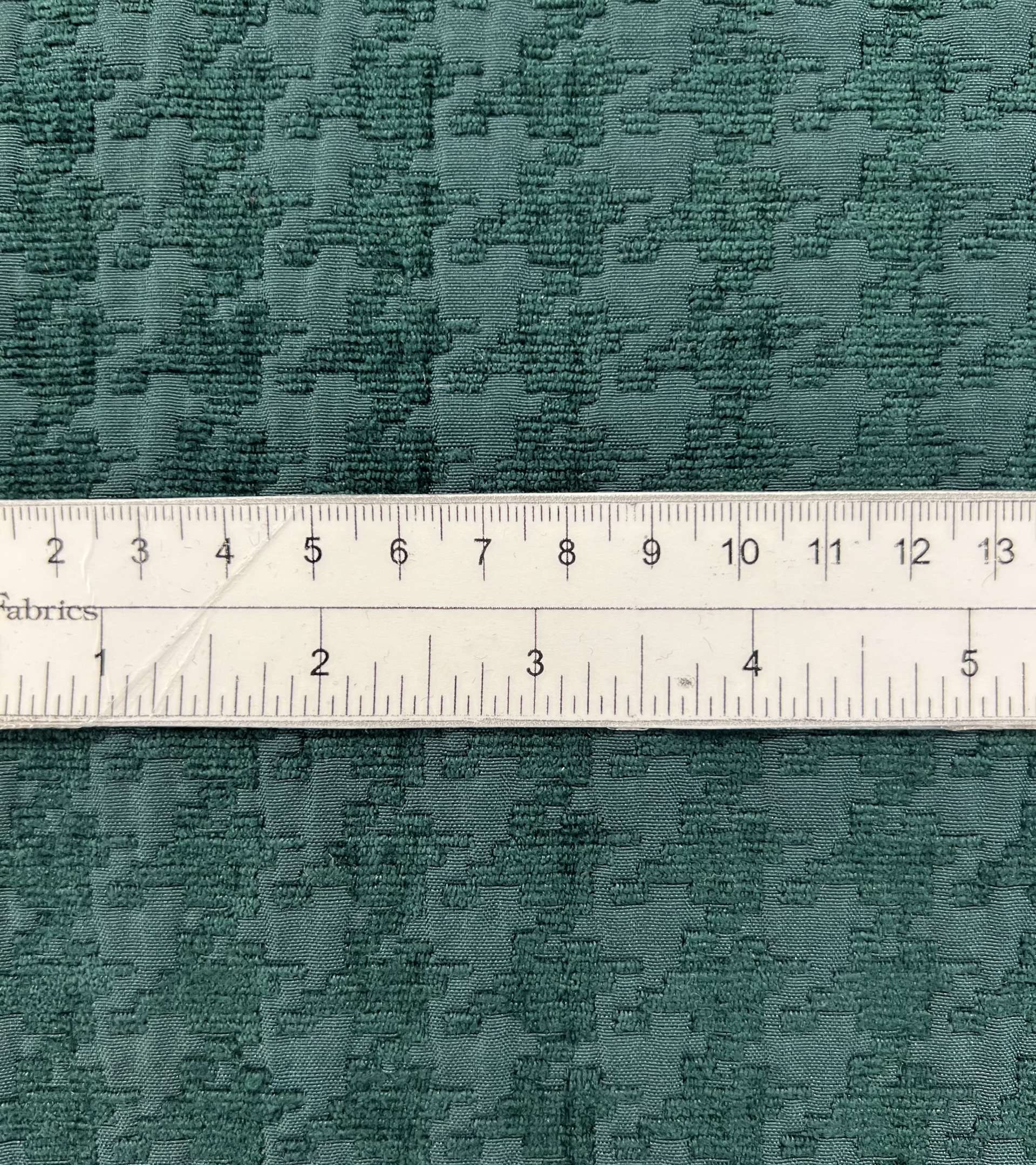 Houndstooth Chenille Brocade in Spruce Green