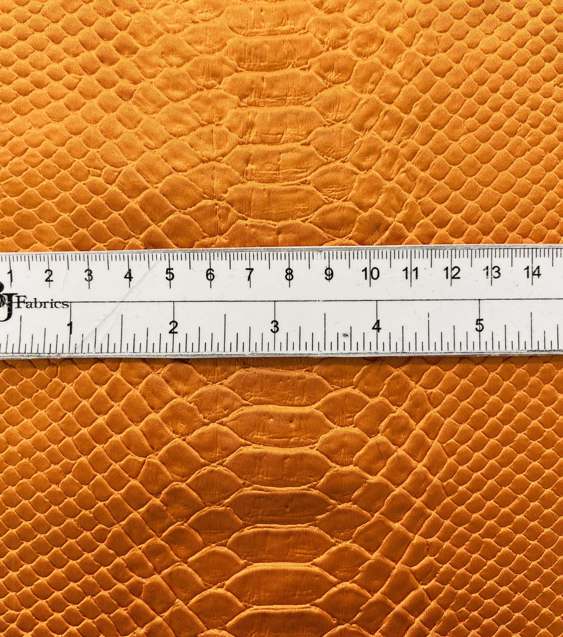Silk & Nylon Embossed of Reptile in Orange