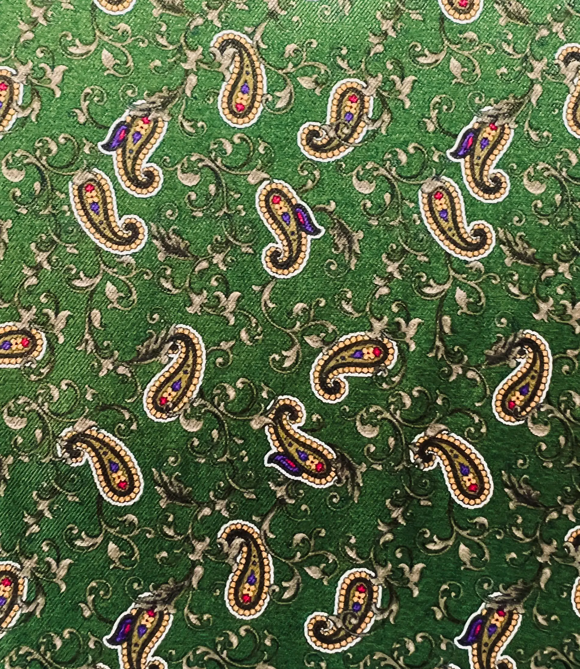 Paisley Viscose Twill Print in Green