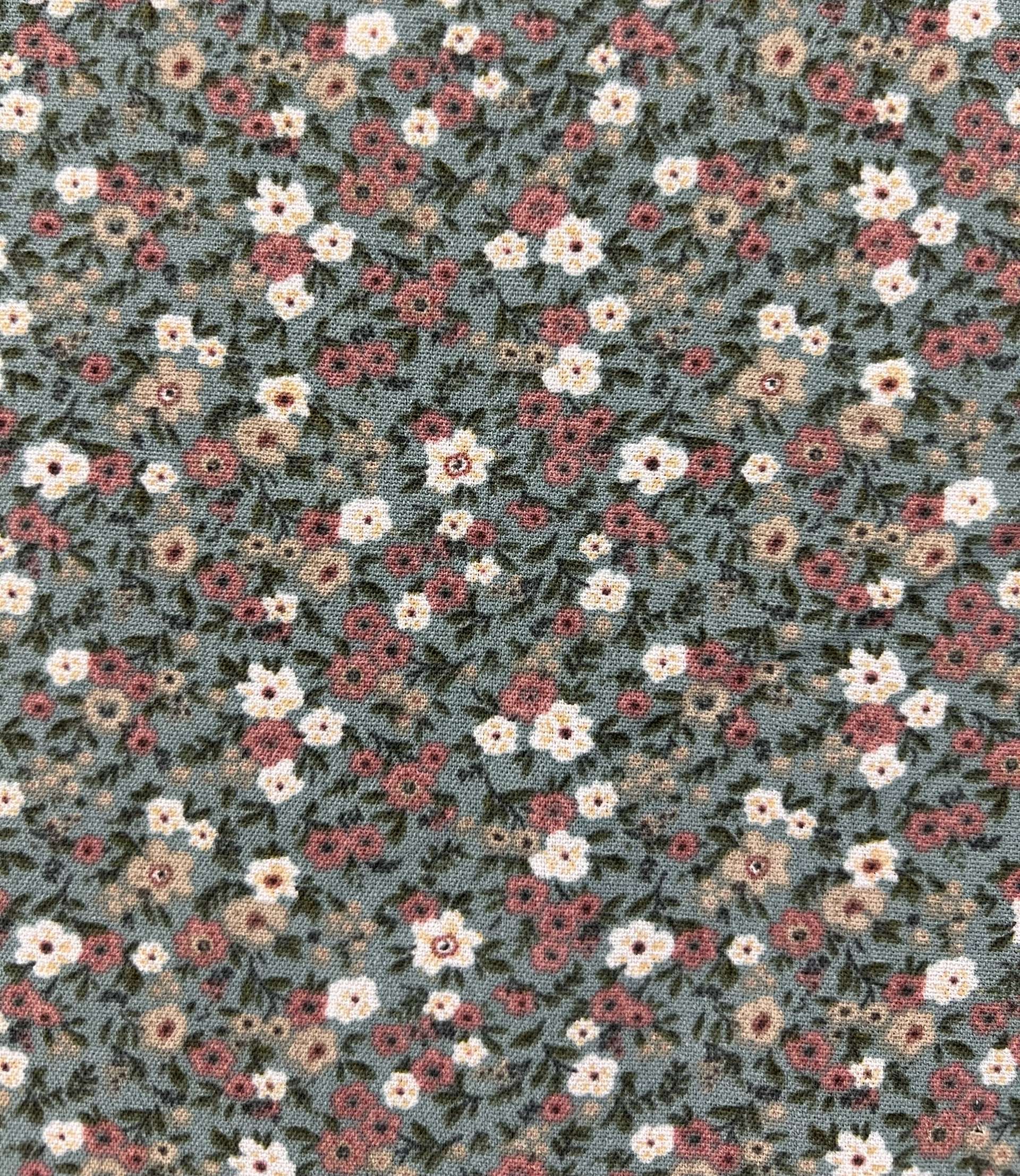 Printed Polyester Challis in Sage 