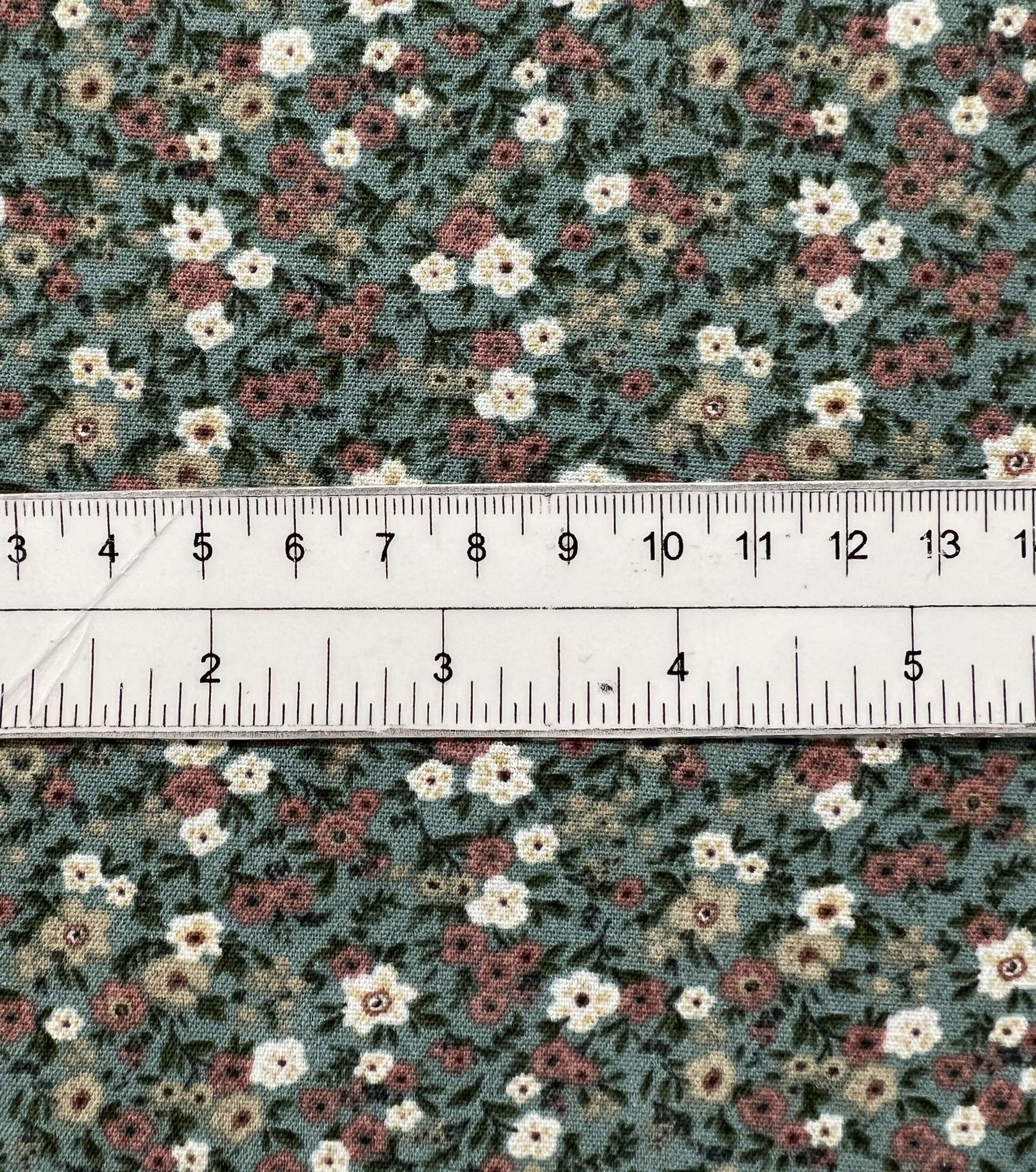 Printed Polyester Challis in Sage 