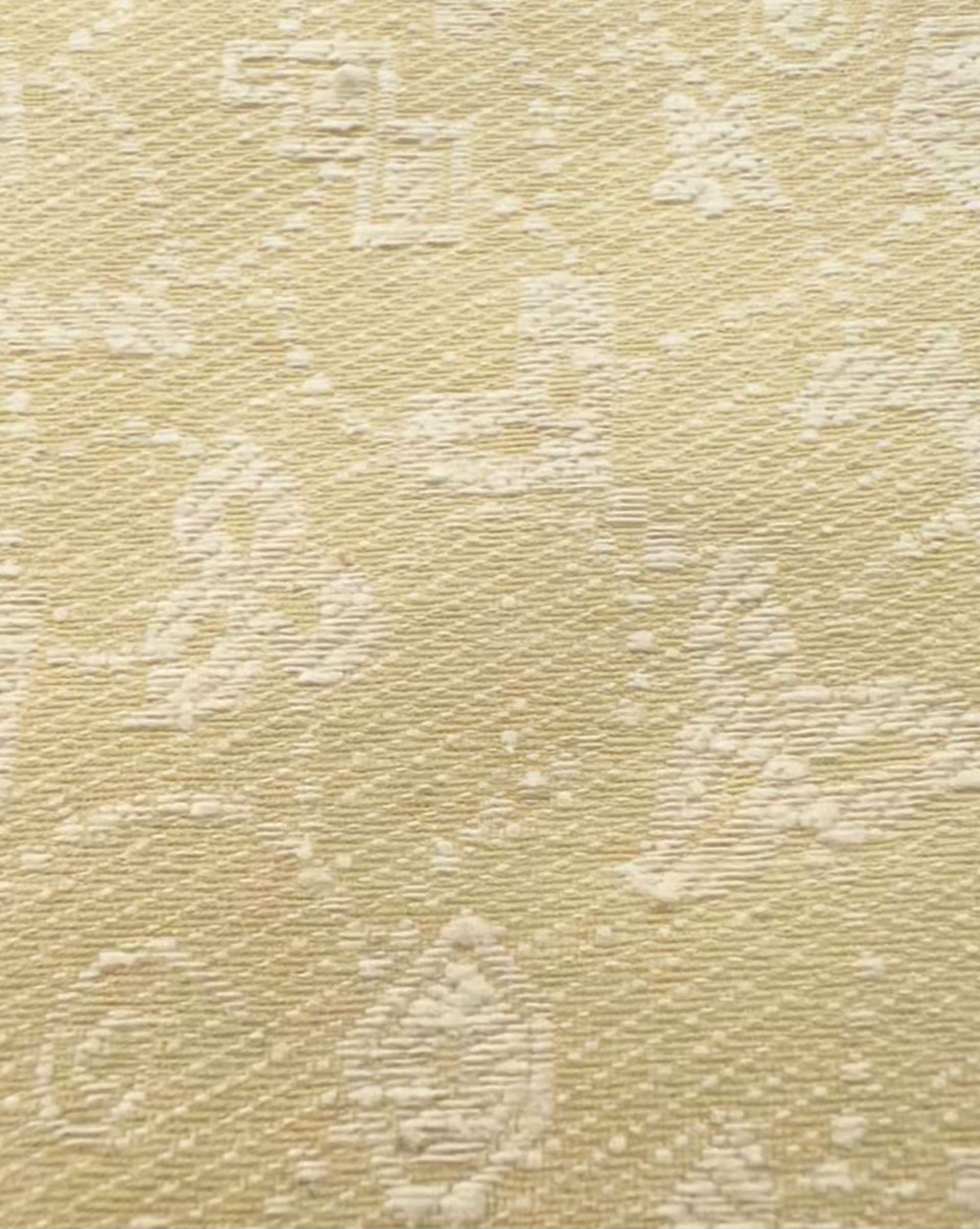 Raw Silk Damask Golden Cream 