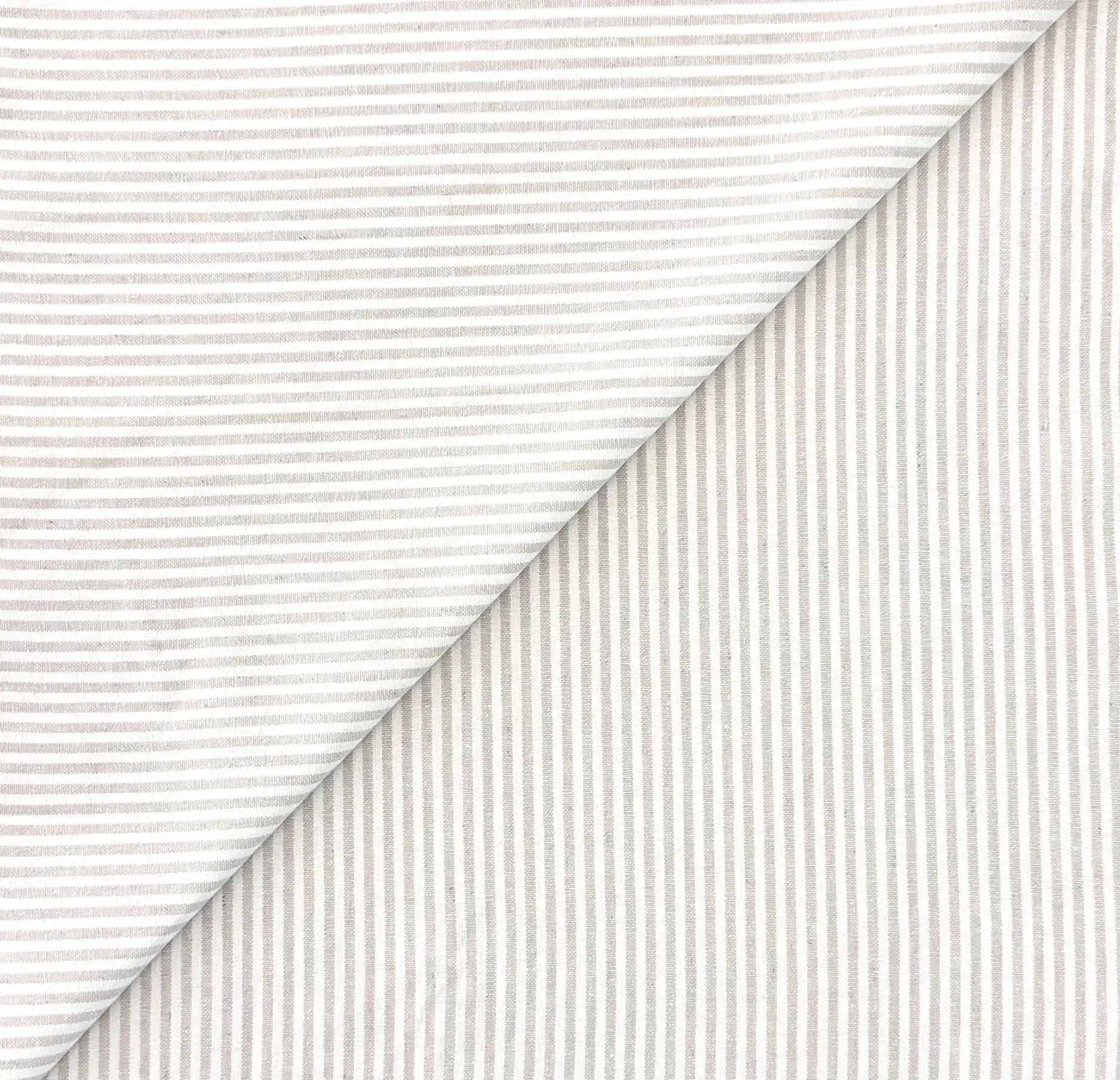 Yarn Dyed Linen Cotton Stripe in Flax