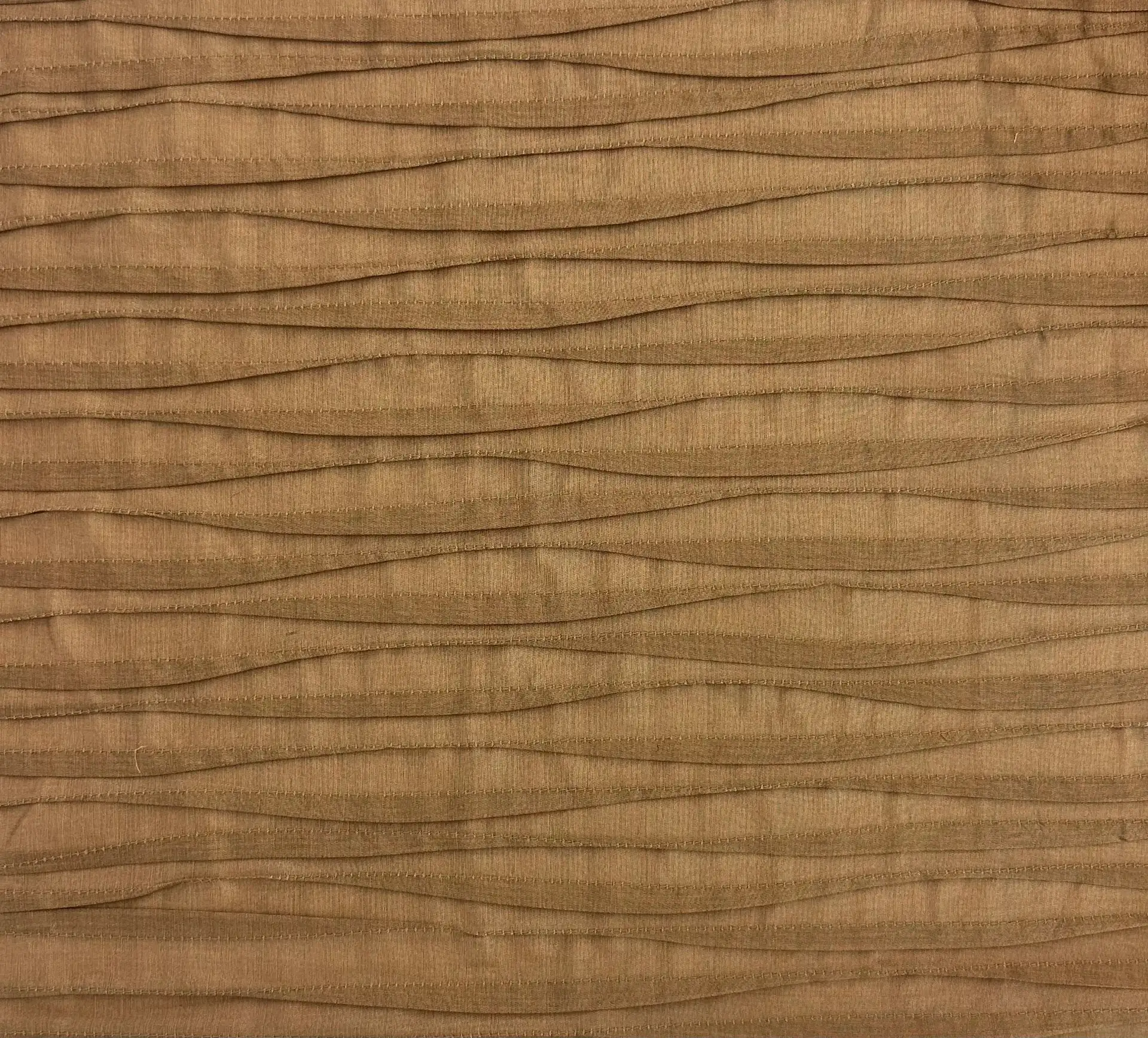 Silk Cotton Novelty Pleated in Bronze