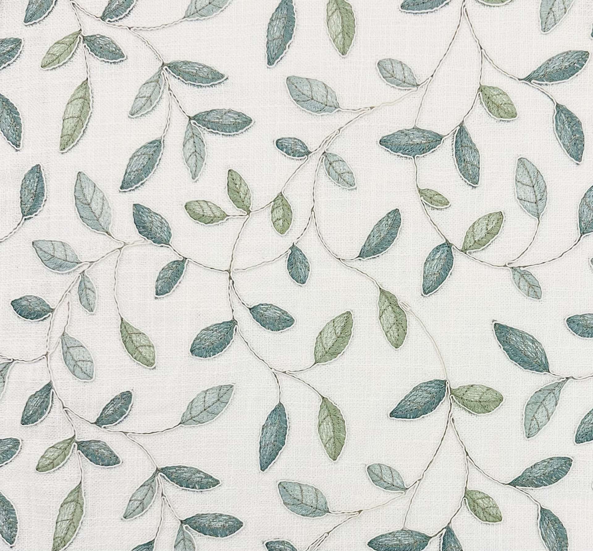 Embroidered Upholstery Alencon Floral in Sage