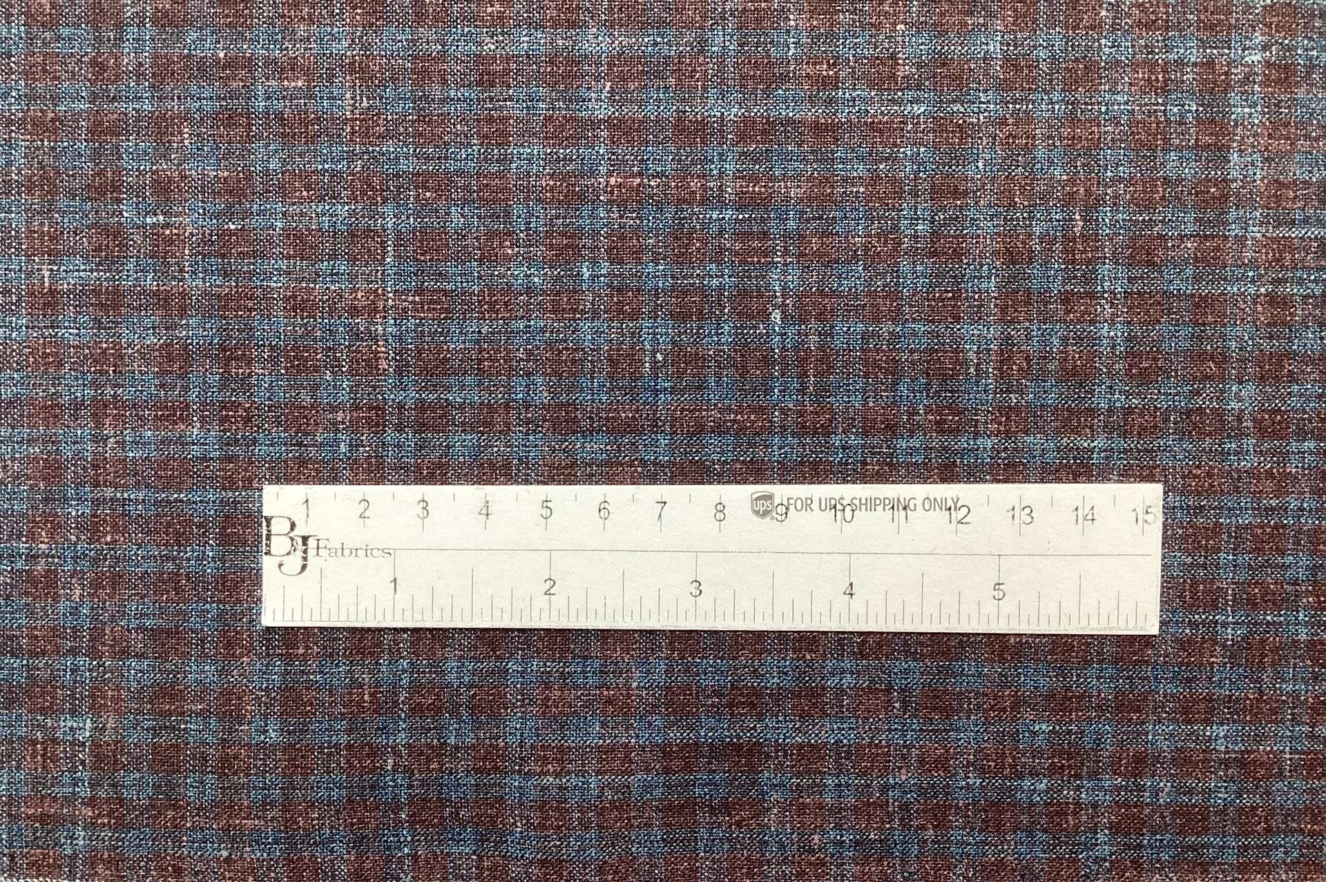 DO NOT USE THIS SKU-Made in Italy Loro Piana Saxxon Wool/Silk/Linen Check In Turquoise & Burgundy 