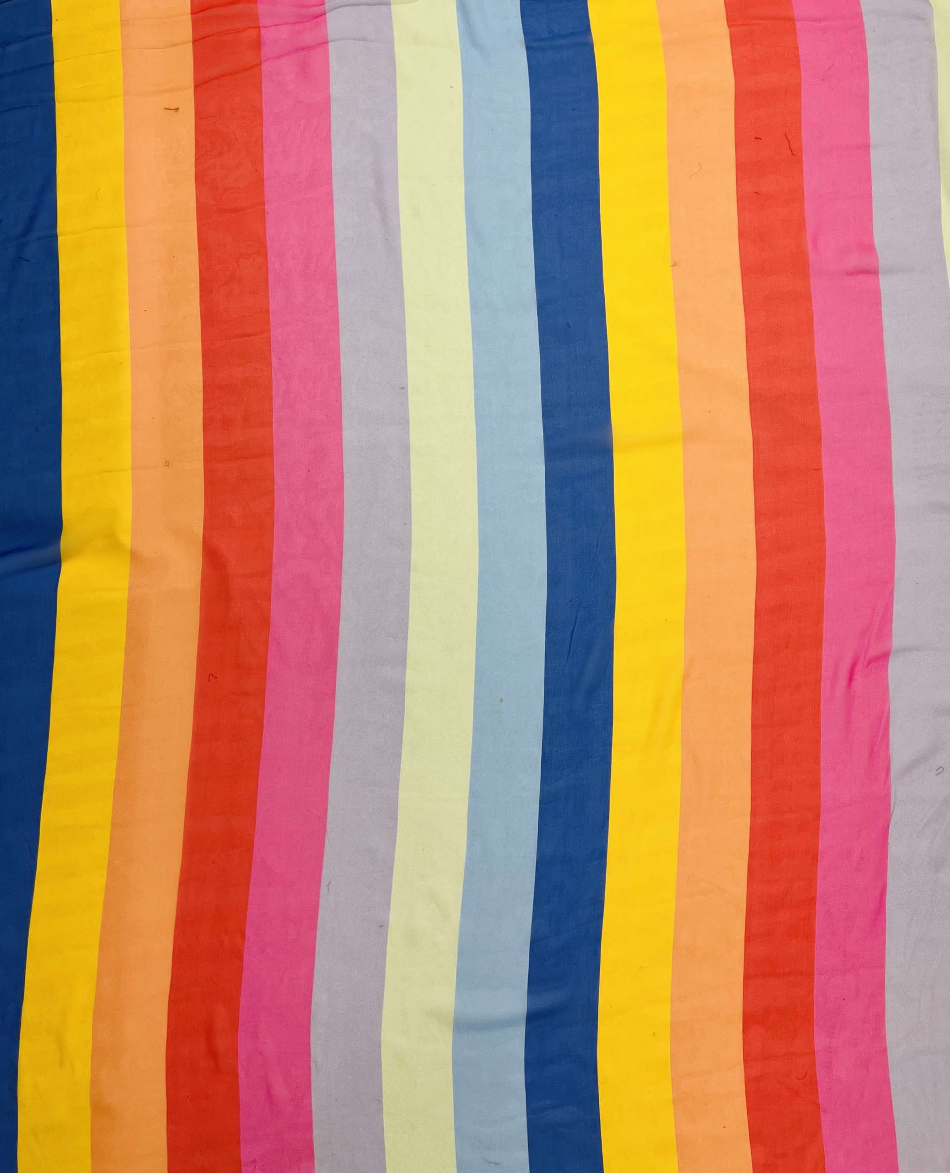 Printed Silk Chiffon Multi Color Stripe