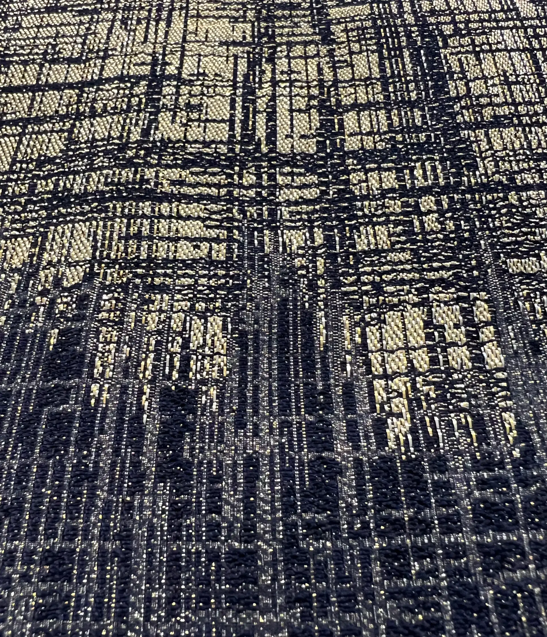 Shaded Metallic Lame Crepe in Blue & Gold