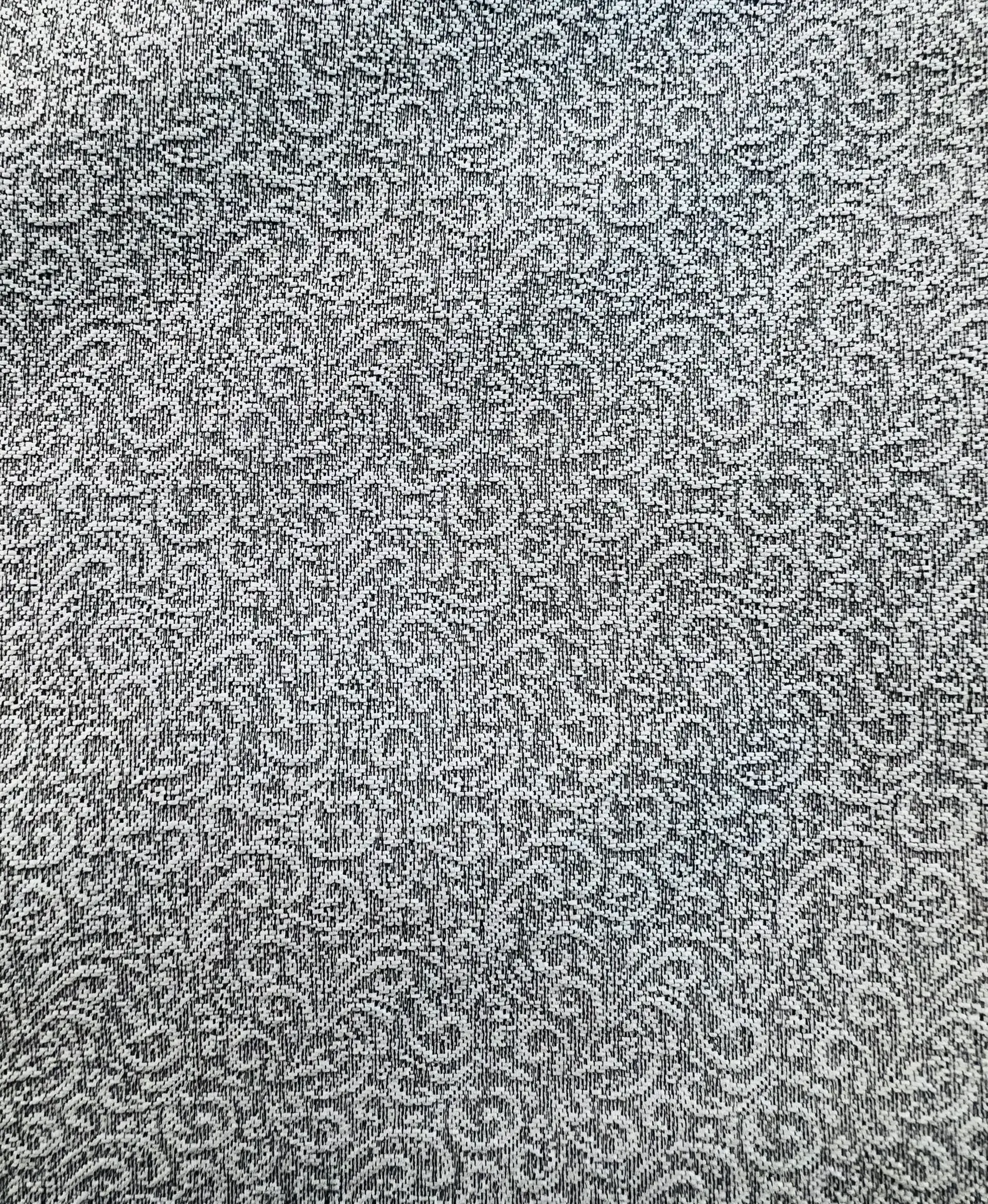 Silk Blend Micro-Floral Jacquard Brocade in Silver Grey