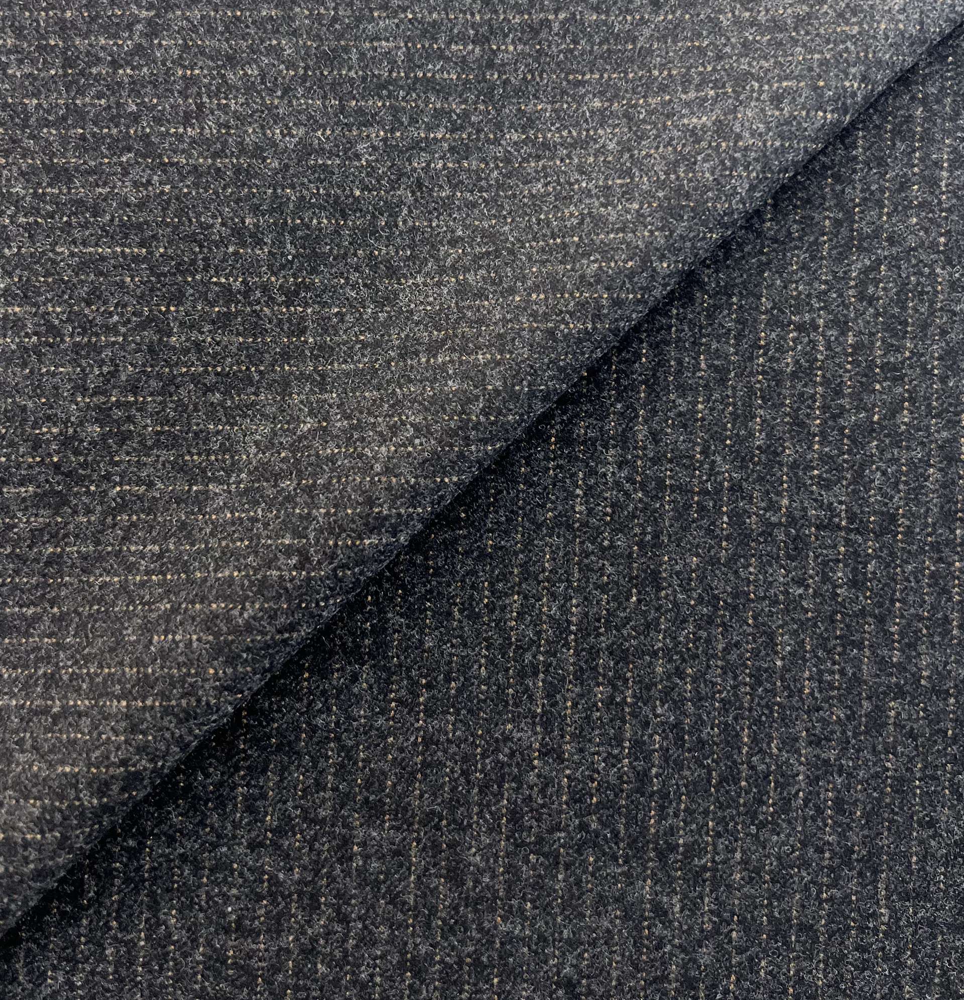 English Wool Super 120's 10% Cashmere Pinstripe