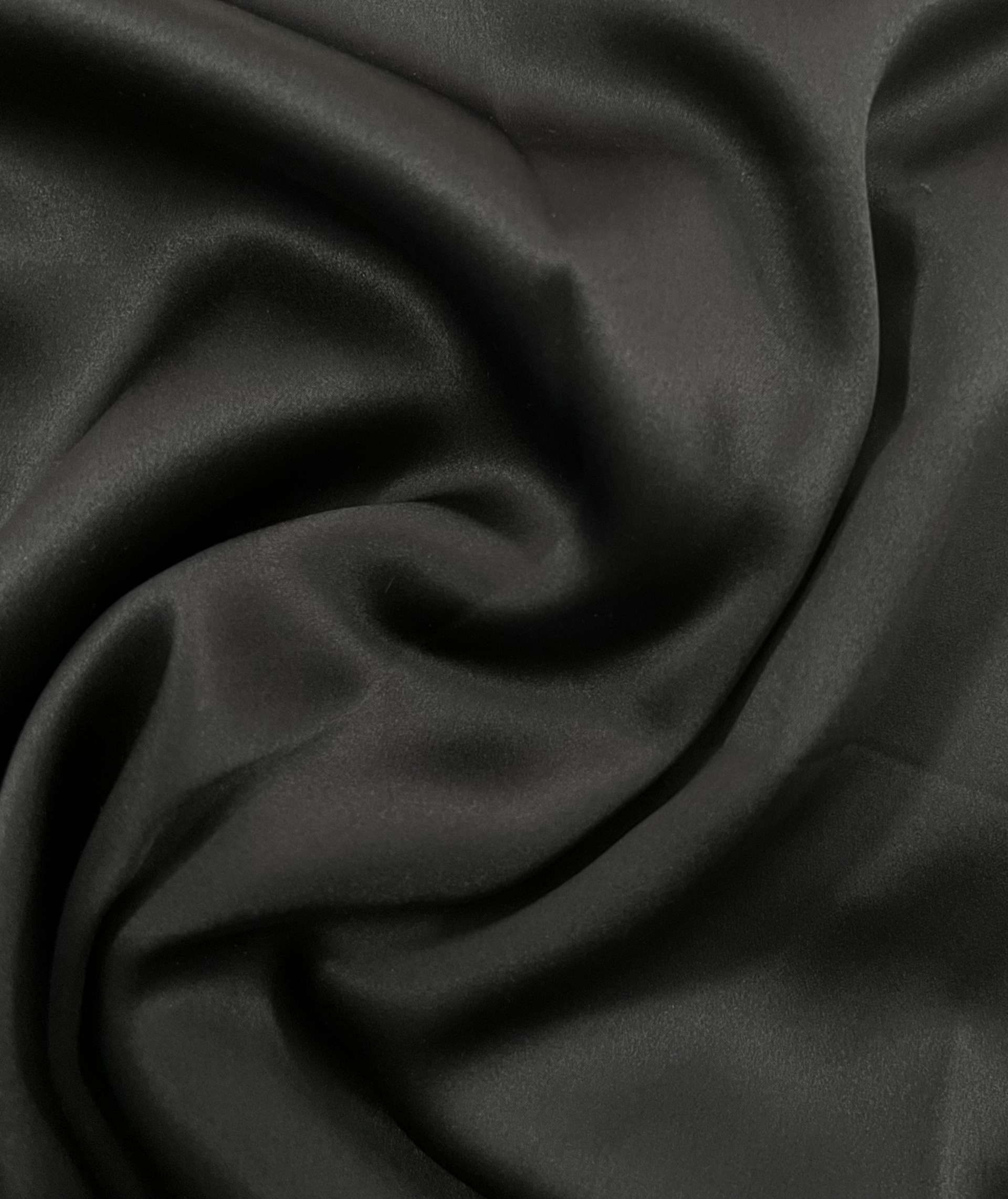 Pure Silk Charmeuse in Charcoal Grey