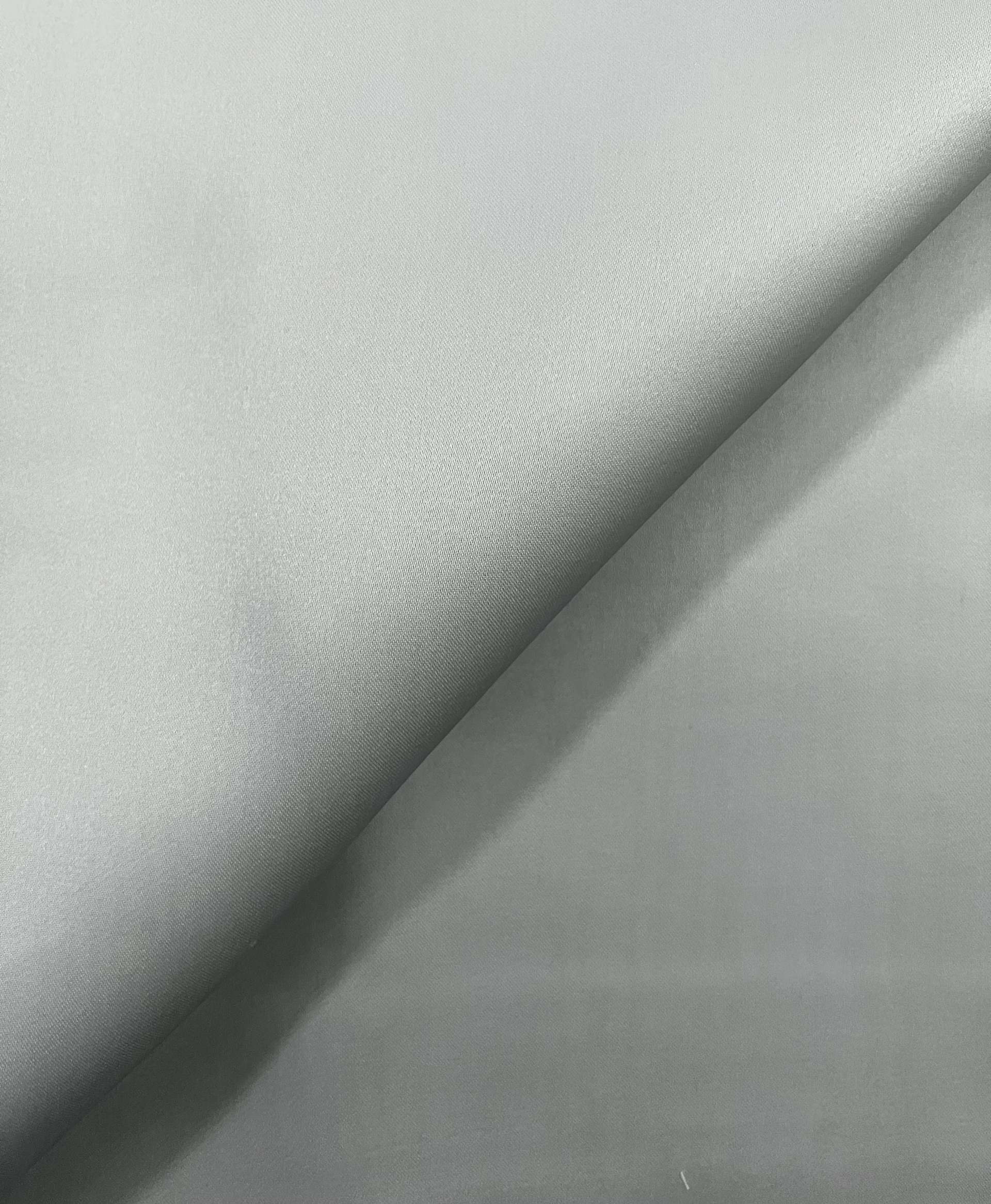 Silk Satin Organza in Silver Grey