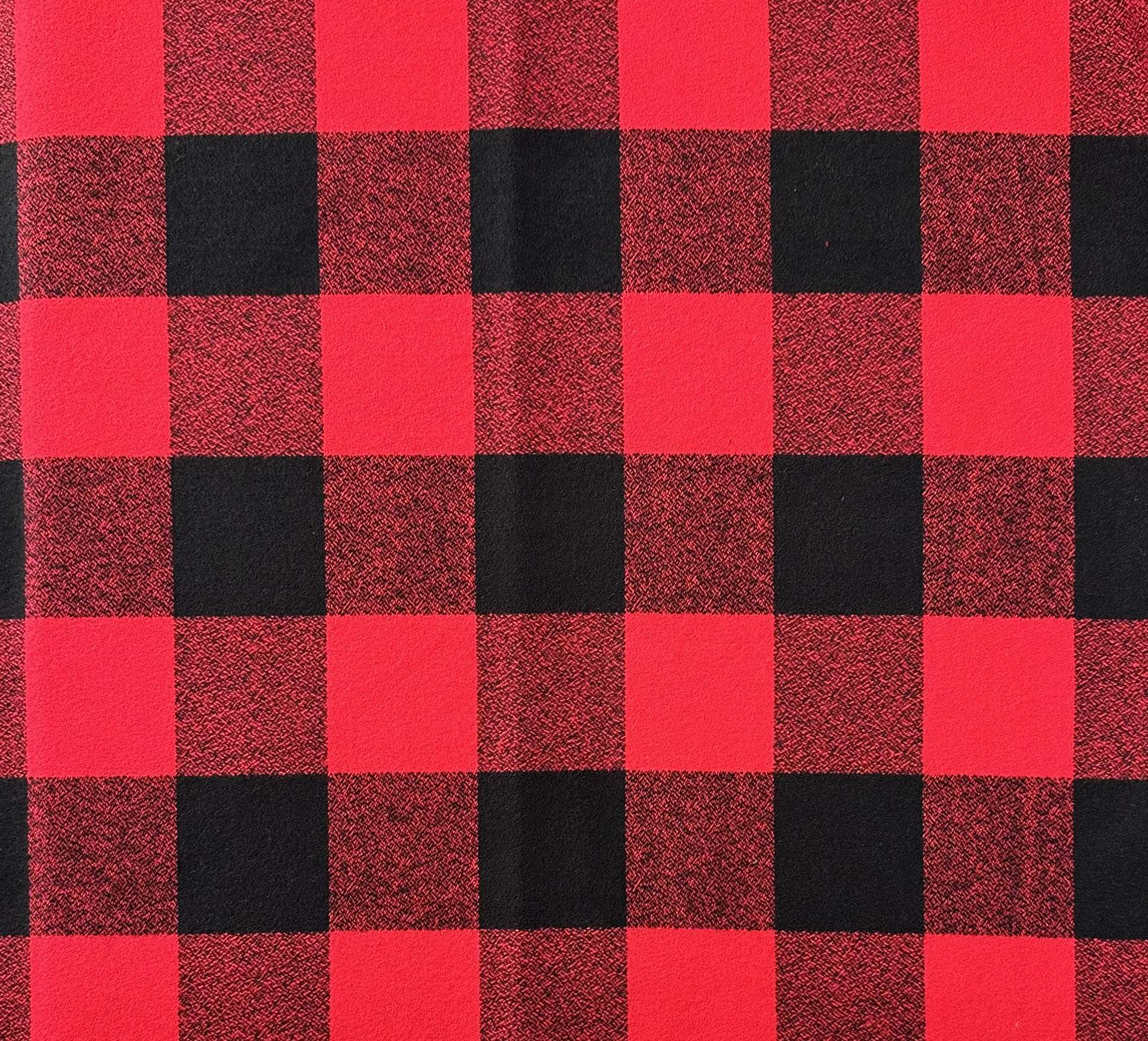 Cotton Flannel Buffalo Check in Red
