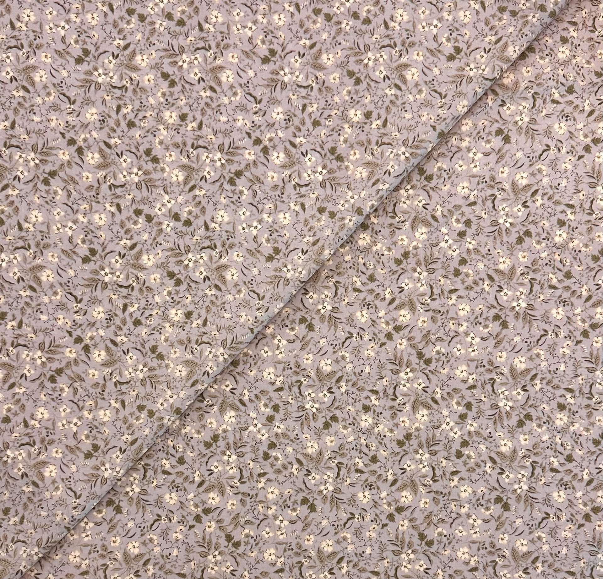 Japanese Cotton Lawn Floral Print in Victorian Lavender