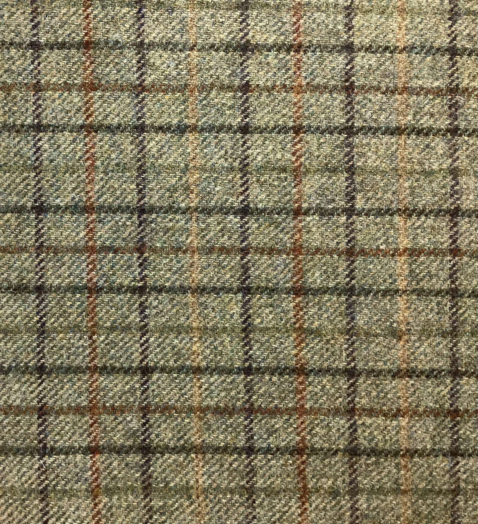Italian Wool Tweed Plaid in Artichoke