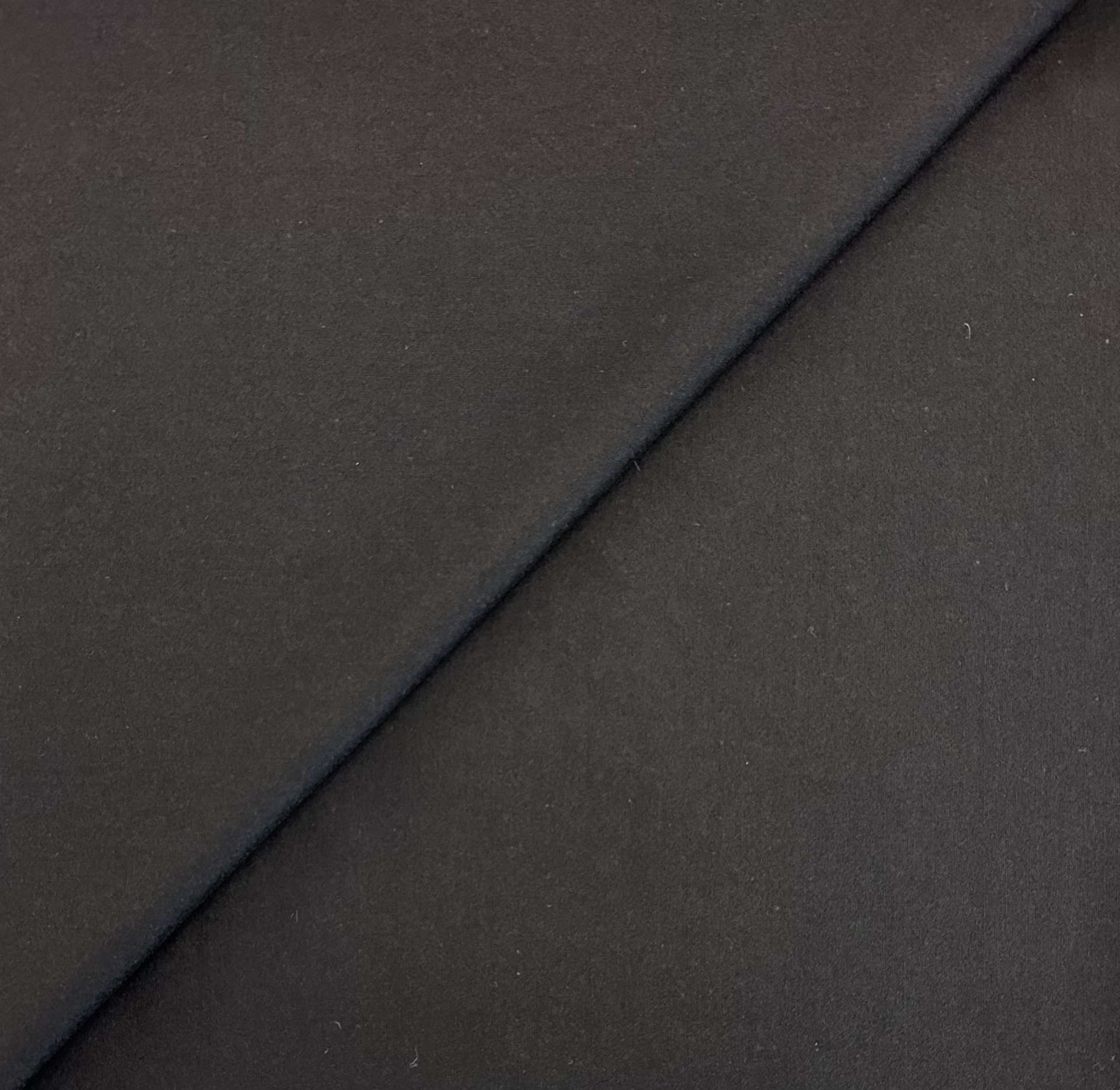 Italian Wool Cashmere Lycra Flannel in Black