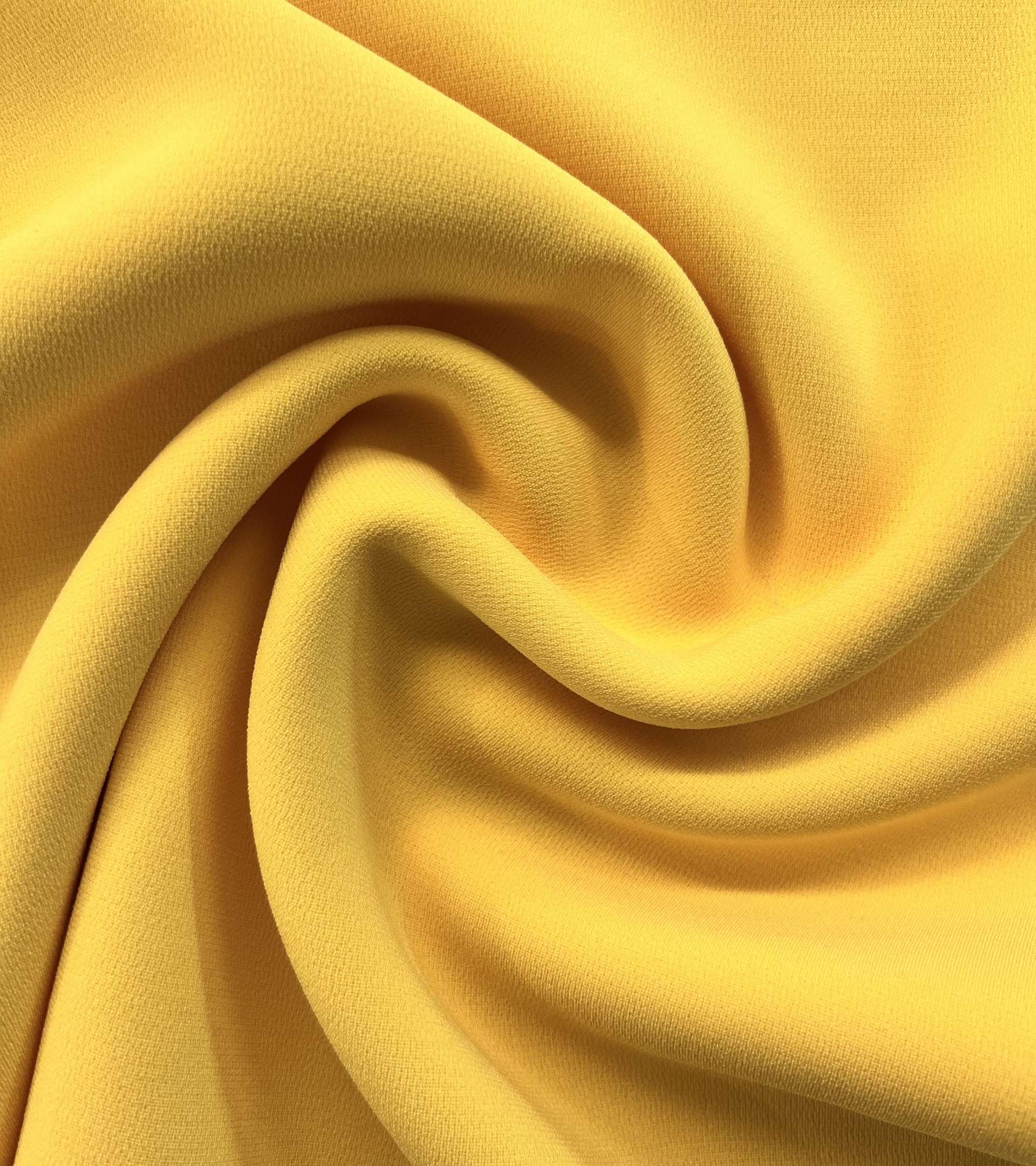 Japanese Triacetate and Polyester Blend Sponge Crepe in Yellow