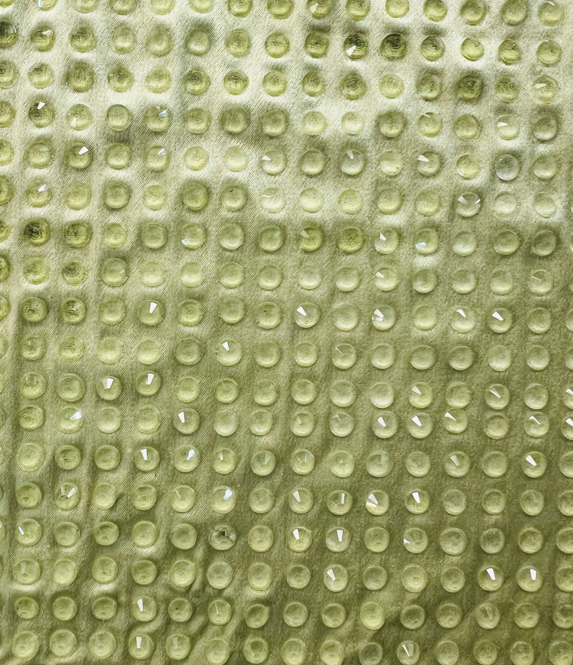 Austrian Crystal on Silk Charmeuse in Limoncello